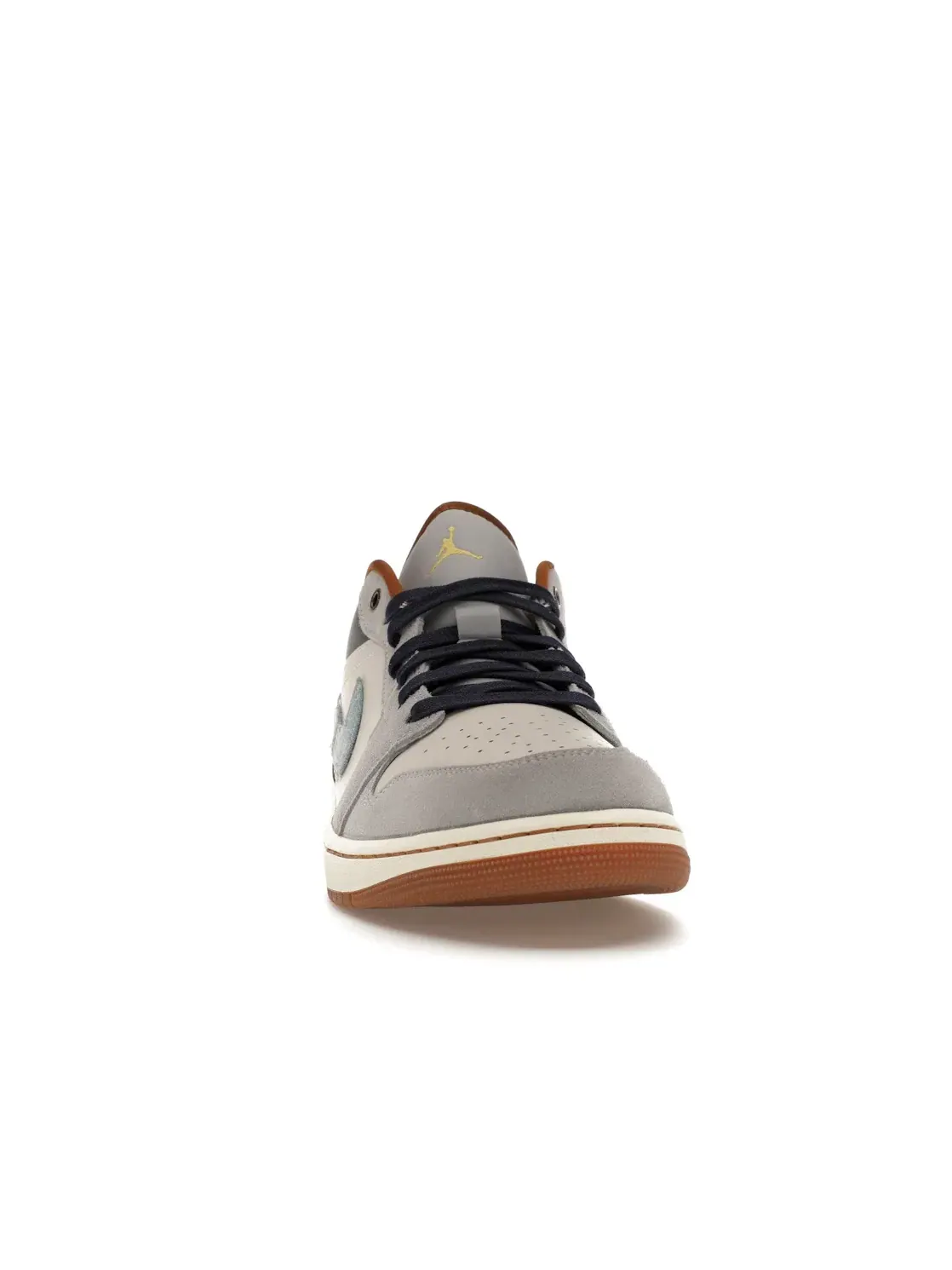 Мужские кроссовки с денимовым свашем Jordan 1 Low SE Jordan — изображение 2 из 4, белый//коричневый/синий