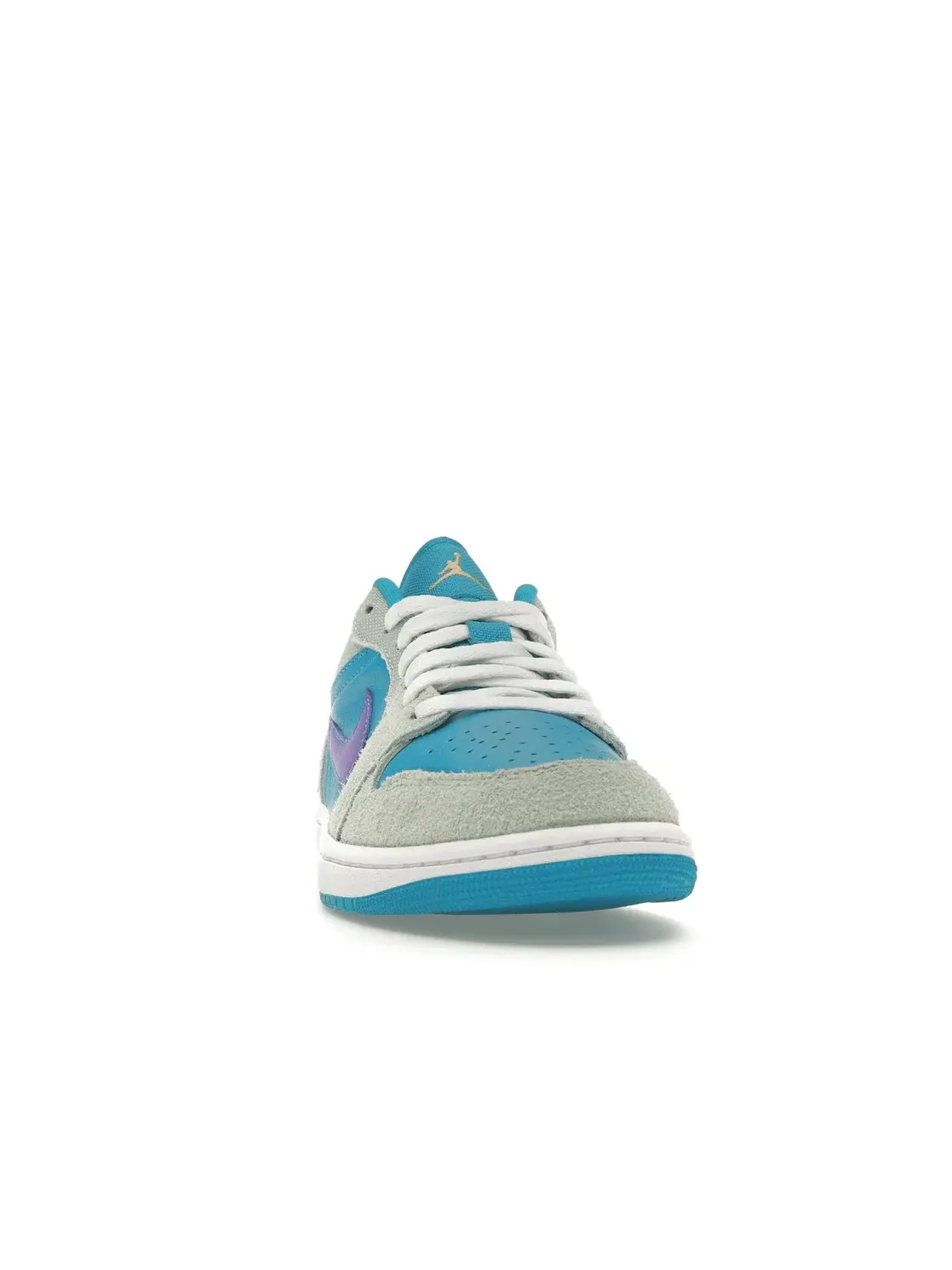 Мужские кроссовки с контрастными вставками Jordan 1 Low SE Jordan — изображение 2 из 4, фиолетовый/золотистый