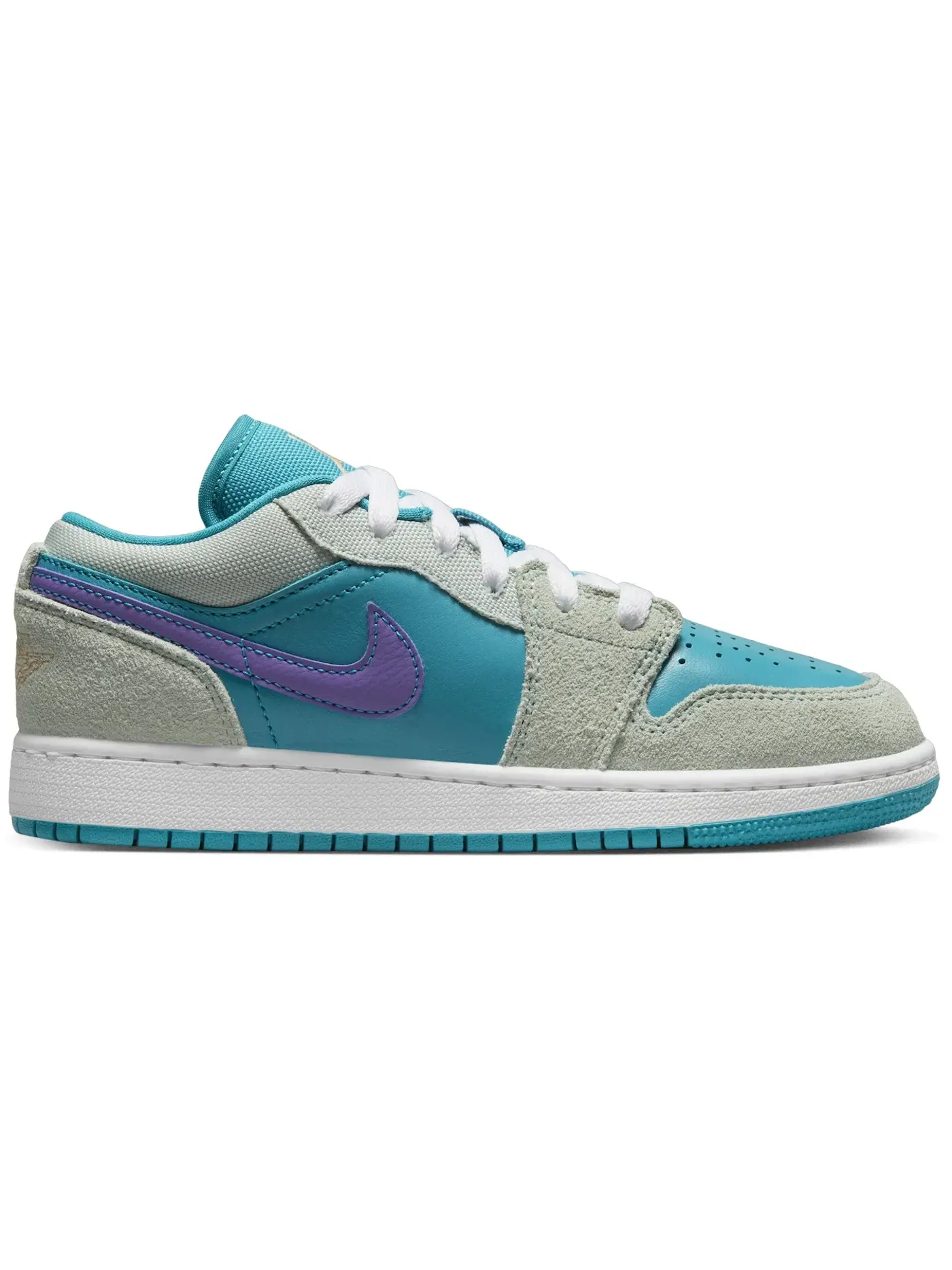Детские кроссовки для мальчиков с низким верхом Jordan 1 Low SE Jordan — изображение 1 из 1, фиолетовый/золотистый