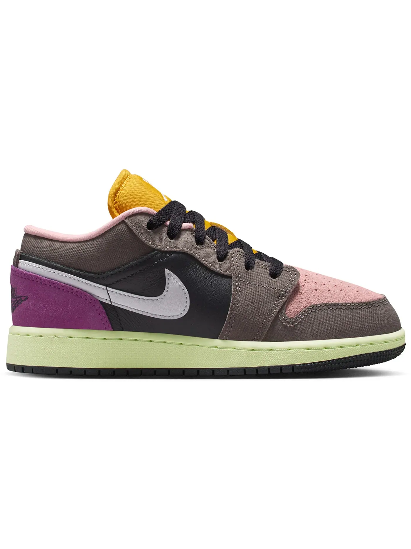 Детские кроссовки Lifestyle с принтом Jordan 1 Low SE Jordan — изображение 1 из 1, серый///белый