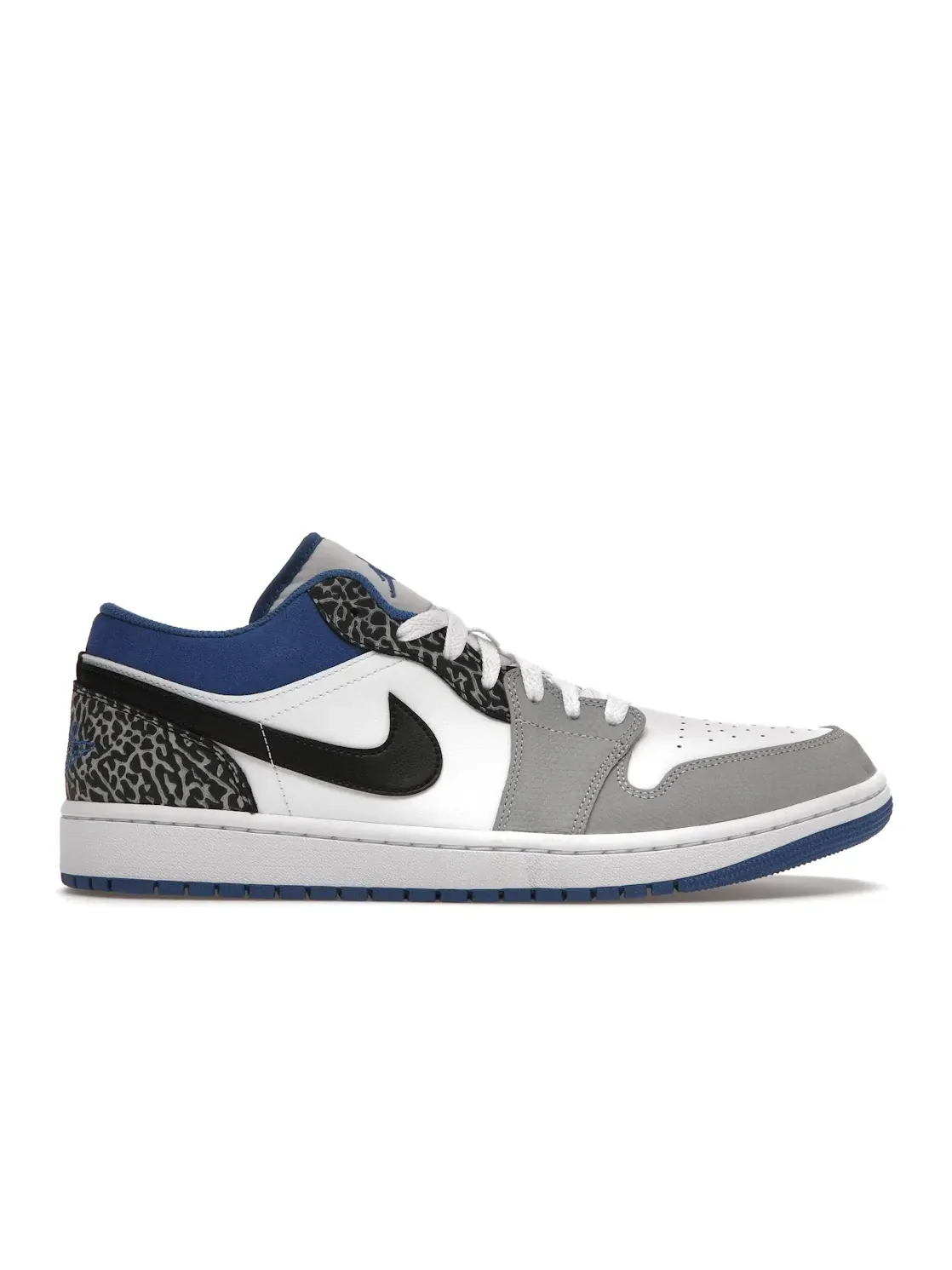 Мужские кроссовки с принтом Jordan 1 Low SE Jordan — изображение 1 из 4, белый/серый-синий-черный