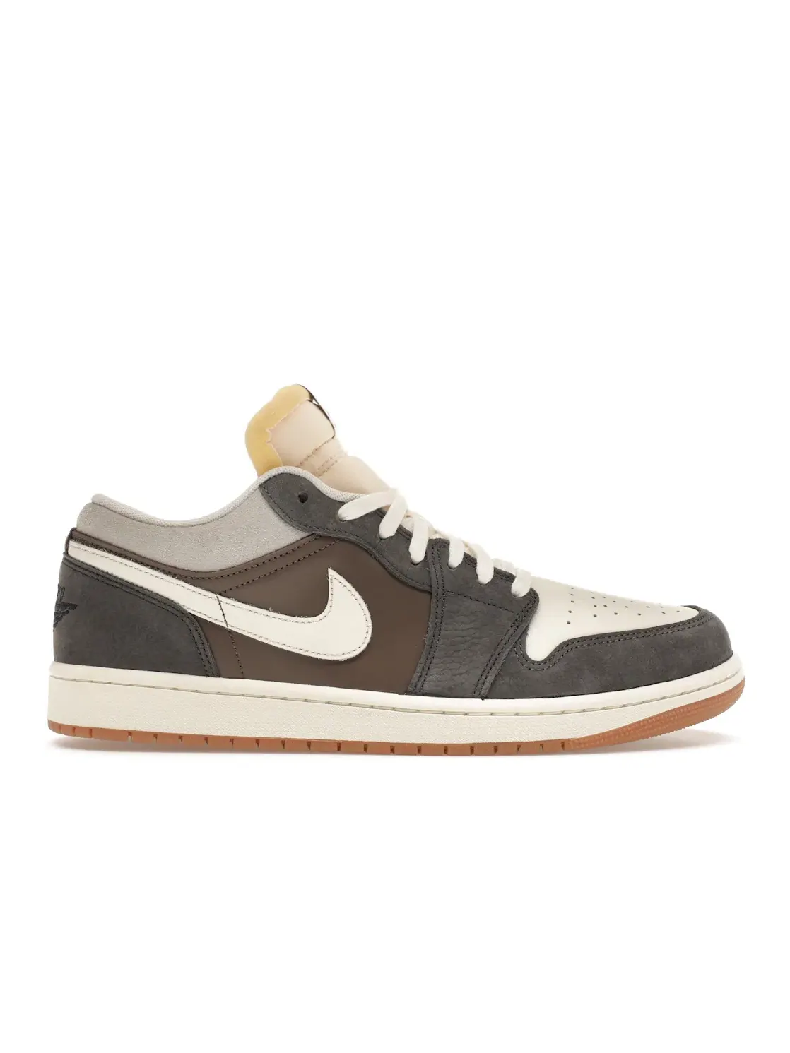 Мужские кроссовки Lifestyle с принтом Korea Magpie Jordan 1 Low Jordan — изображение 1 из 4, белый/серый