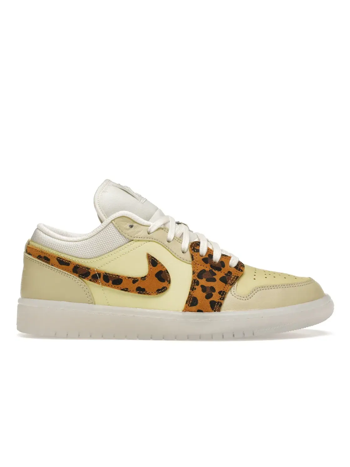 Женские кроссовки с принтом Jordan 1 Low Jordan — изображение 1 из 4, белый/желтый-прозрачный