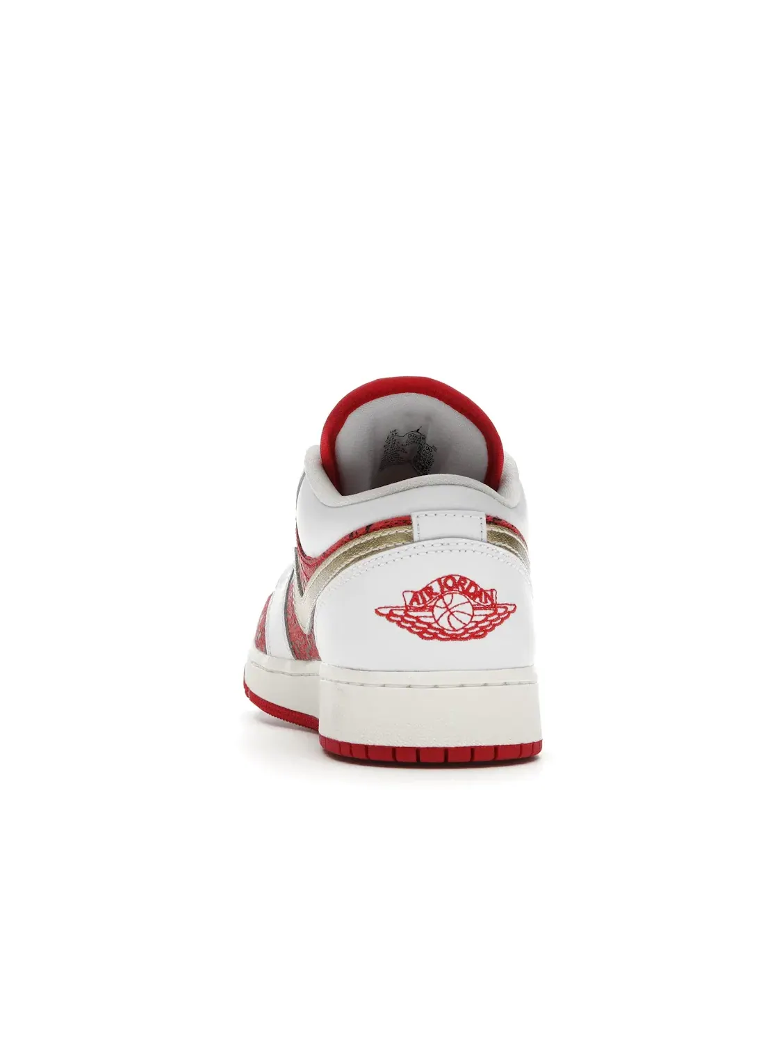 Детские кроссовки Lifestyle с принтом Jordan 1 Low Jordan White/Metallic Gold-University Red-Sail — изображение 4 из 4