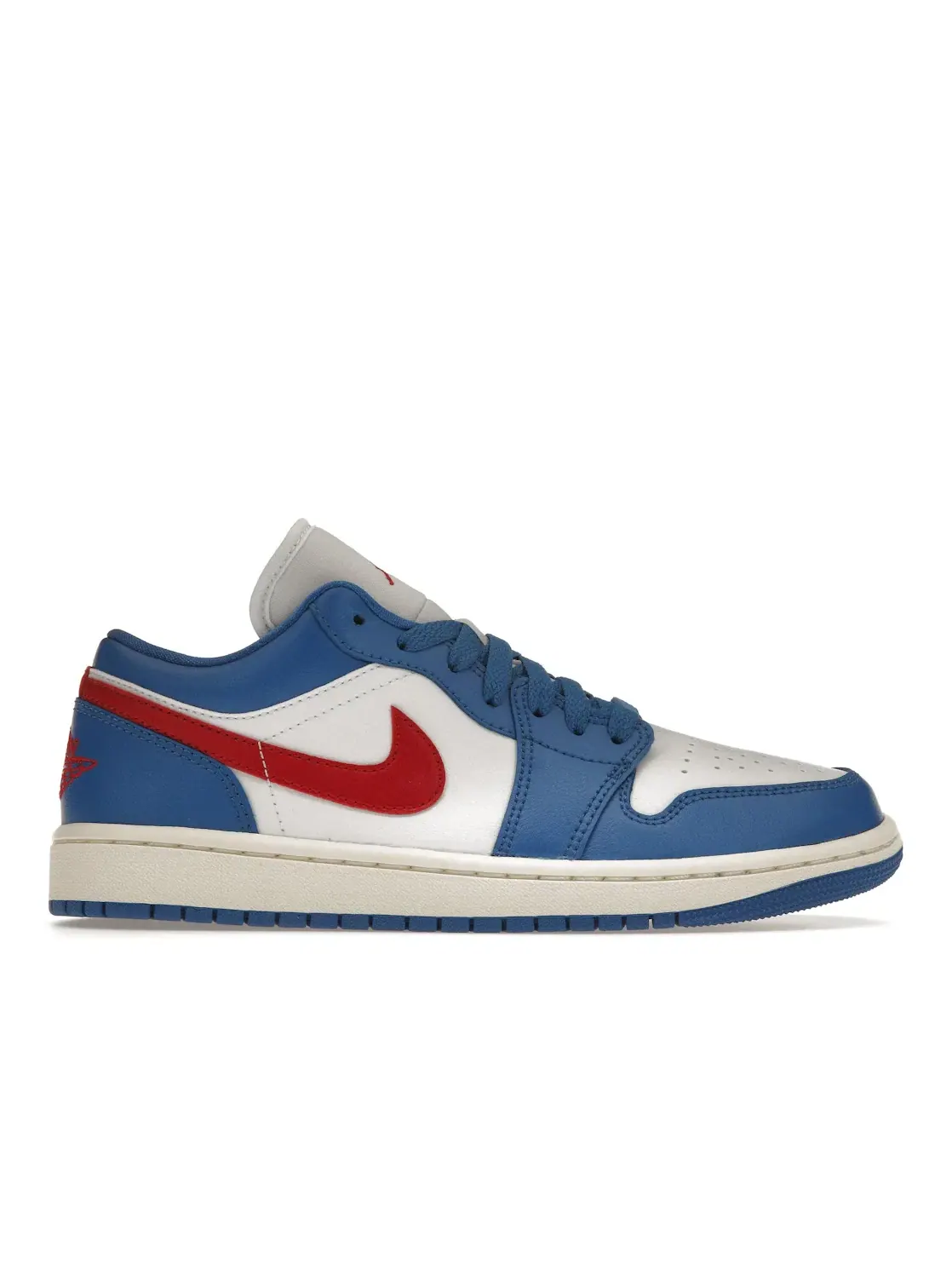 Женские кроссовки Lifestyle с цветовой блокировкой Jordan 1 Low — изображение 1 из 4, синий/красный/белый