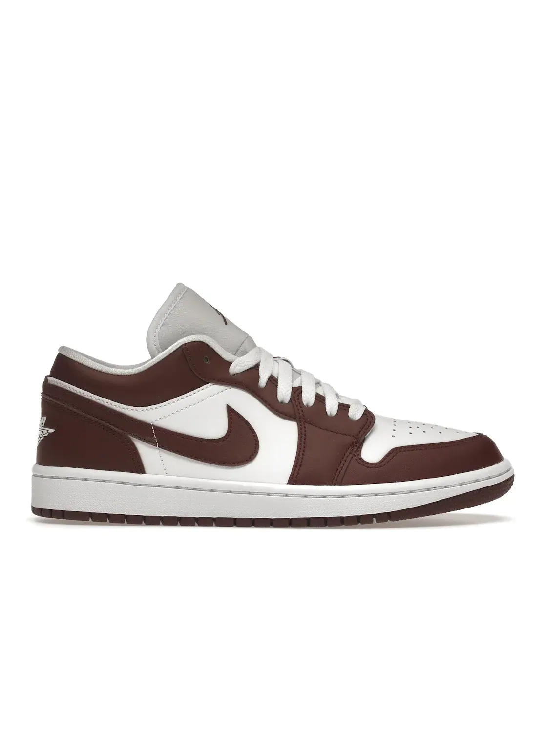 Женские кроссовки с кожаными накладками Jordan 1 Low Jordan — изображение 1 из 4, белый/красный