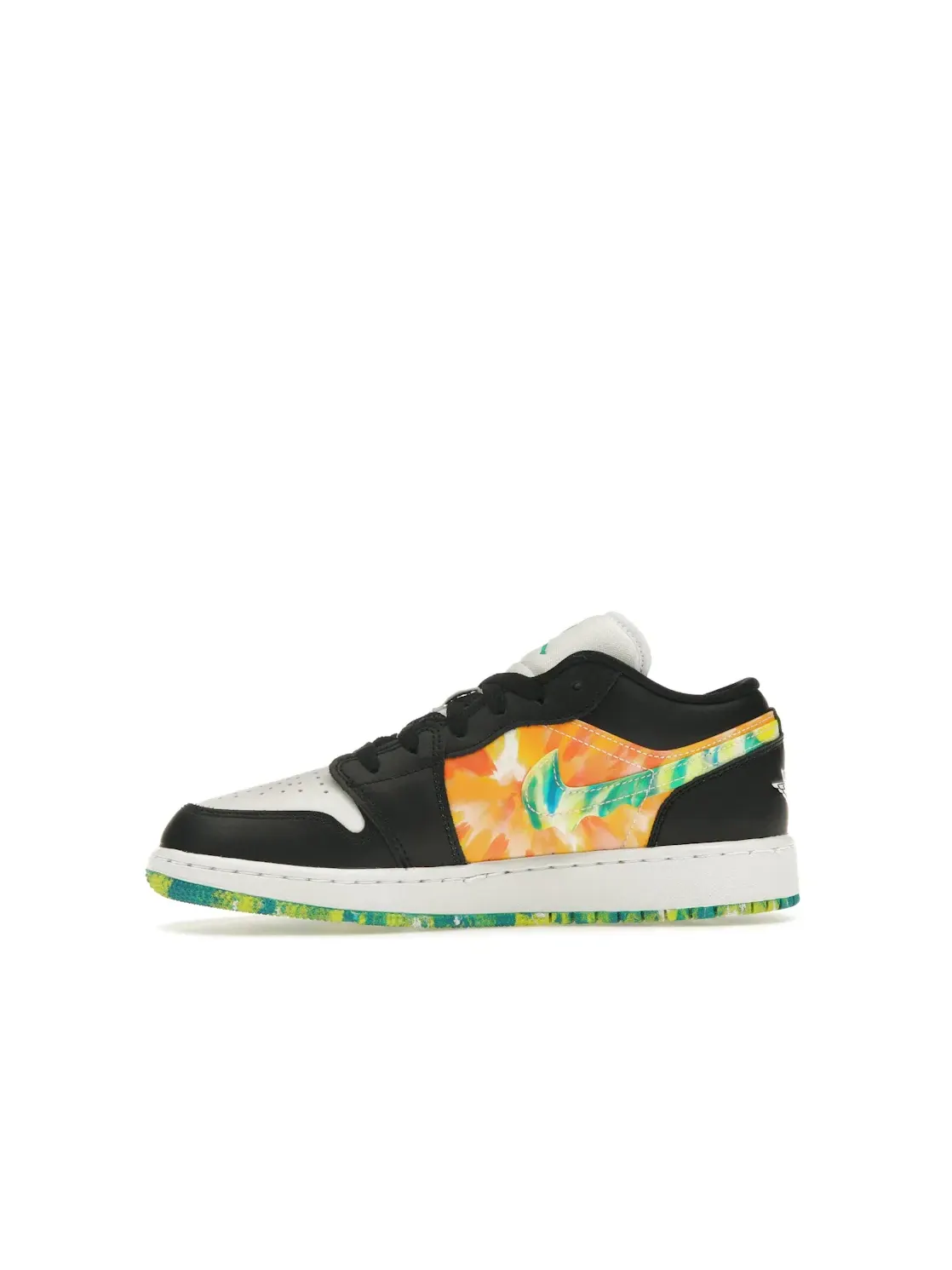 Детские кроссовки с принтом тай-дай Jordan 1 Low Jordan — изображение 3 из 4, мульти/черный/белый