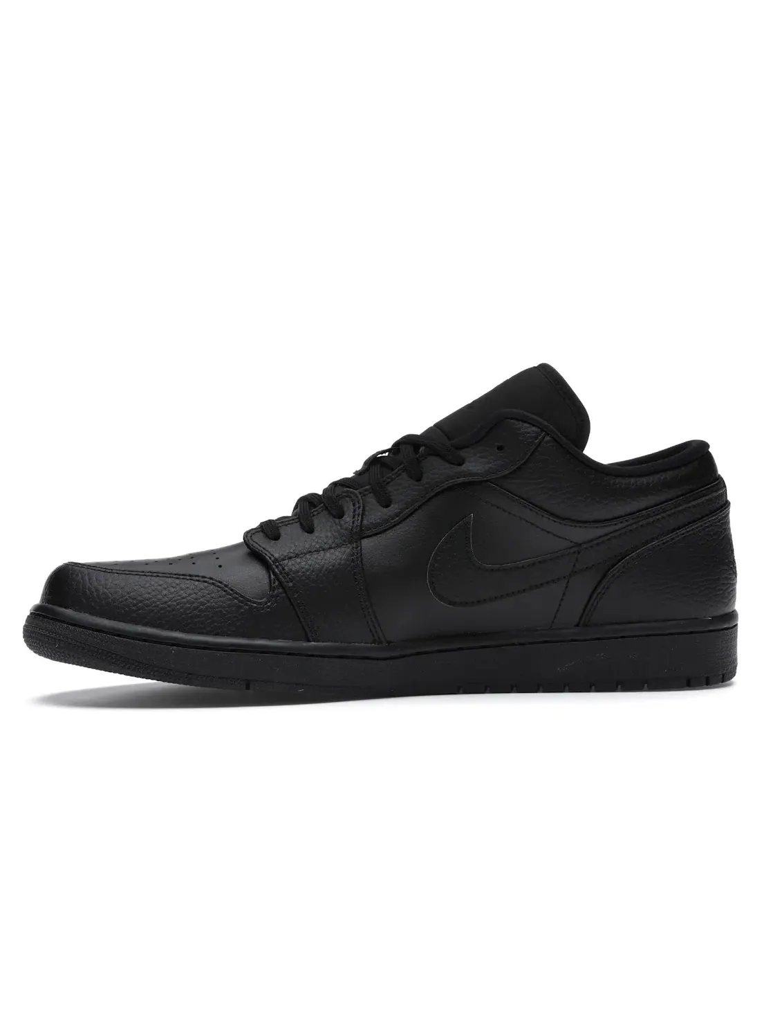 Мужские кроссовки с гладкой и зернистой кожи Air Jordan 1 Low Triple Black Jordan — изображение 3 из 4, черный/черный/черный
