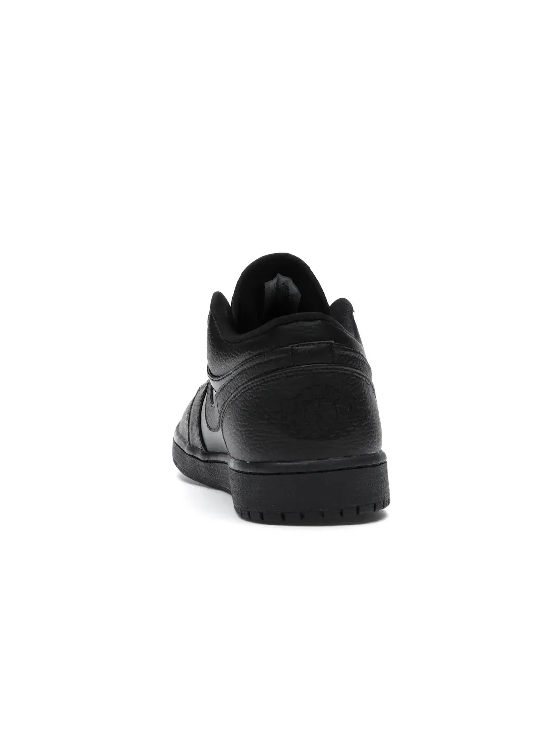 Мужские кроссовки с гладкой и зернистой кожи Air Jordan 1 Low Triple Black Jordan — изображение 4 из 4, черный/черный/черный