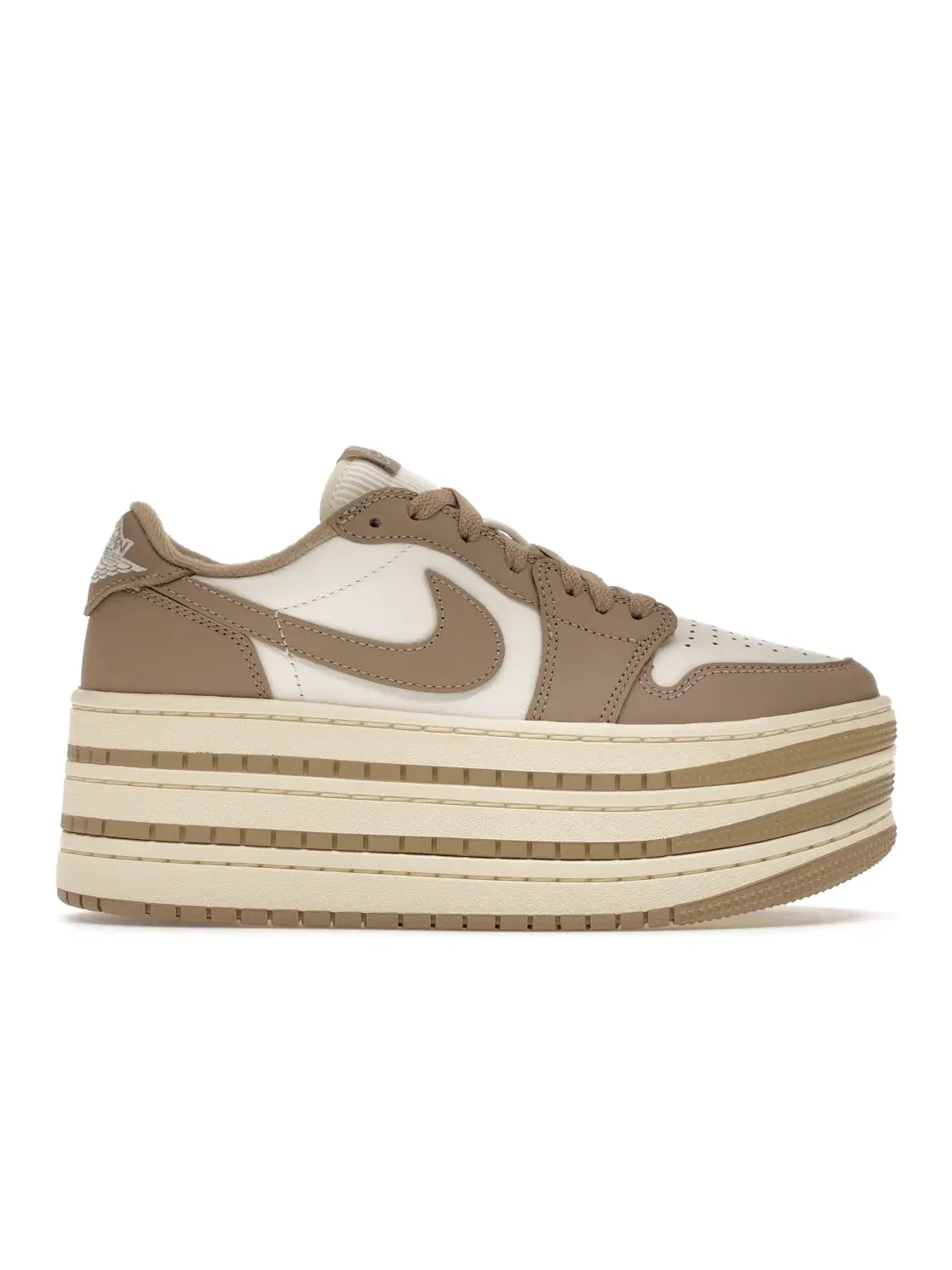 Женские кроссовки с многослойным дизайном Jordan 1 Low Triple Stack Jordan — изображение 1 из 4, хаки///хаки