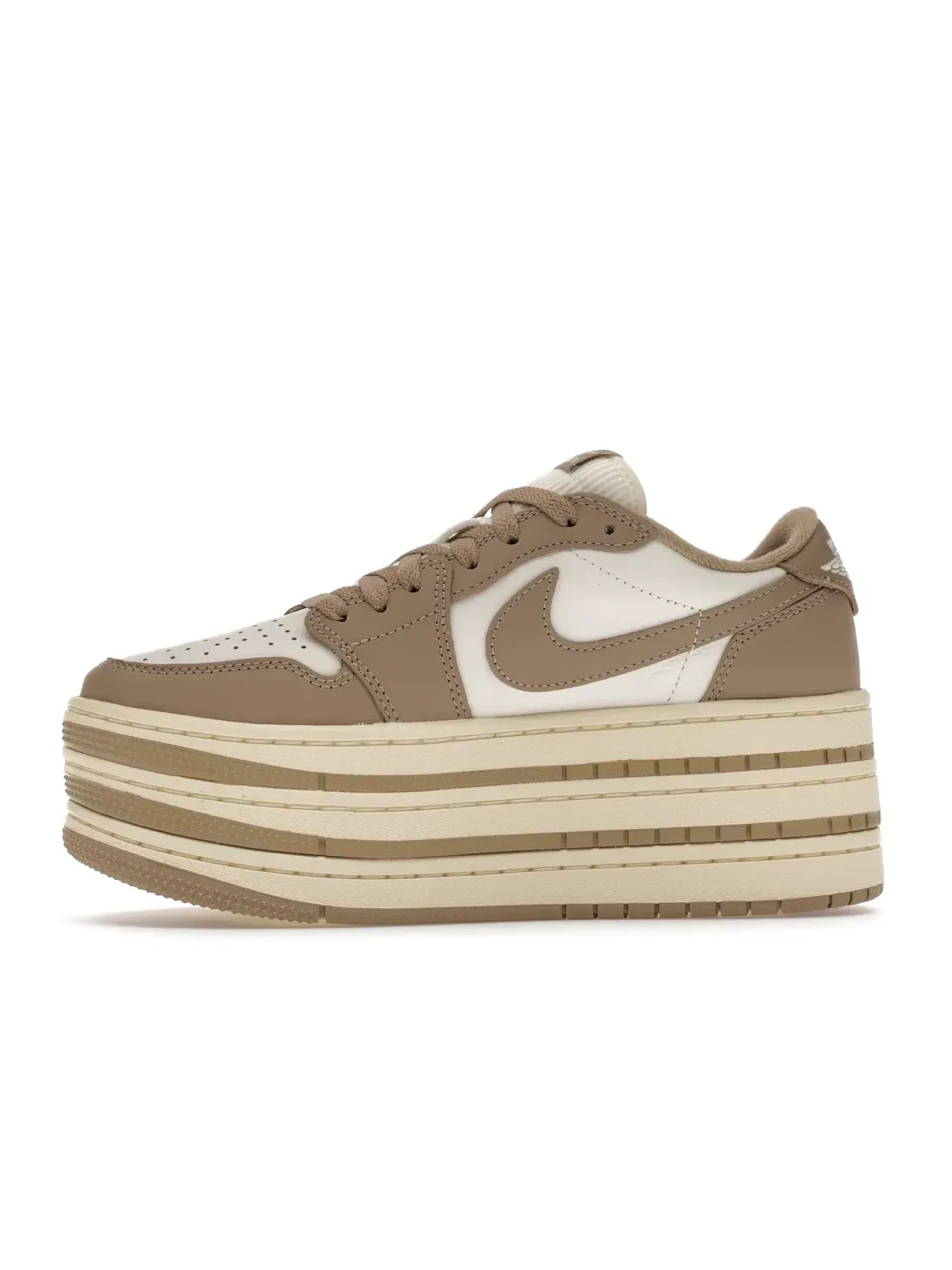 Женские кроссовки с многослойным дизайном Jordan 1 Low Triple Stack Jordan — изображение 3 из 4, хаки///хаки