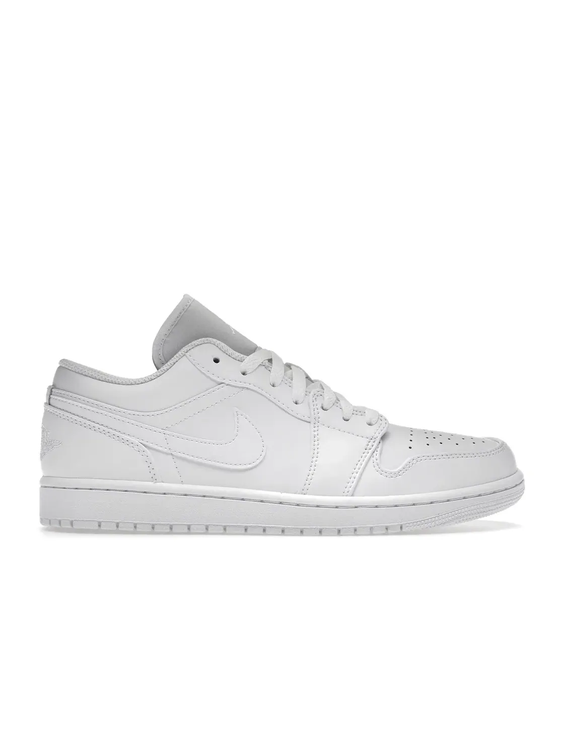 Мужские кроссовки кожаные Triple White Jordan 1 Low Jordan — изображение 1 из 4, белый/белый