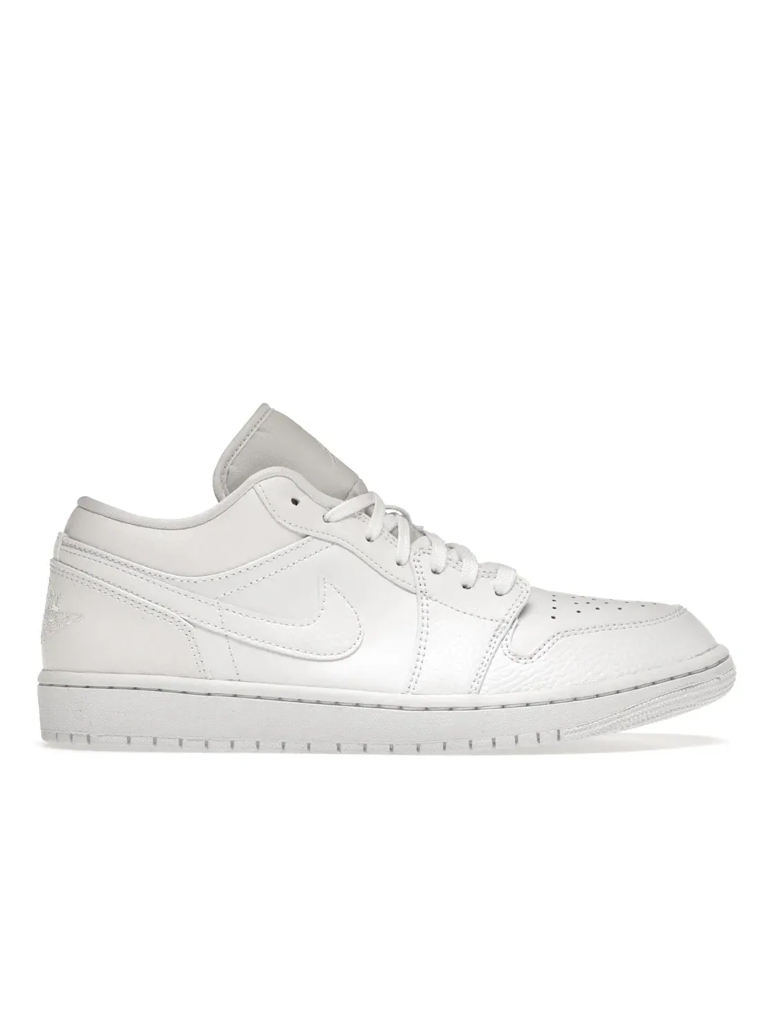 Мужские кроссовки с тисненой кожей Air Jordan 1 Low Jordan — изображение 1 из 4, белый/белый/белый