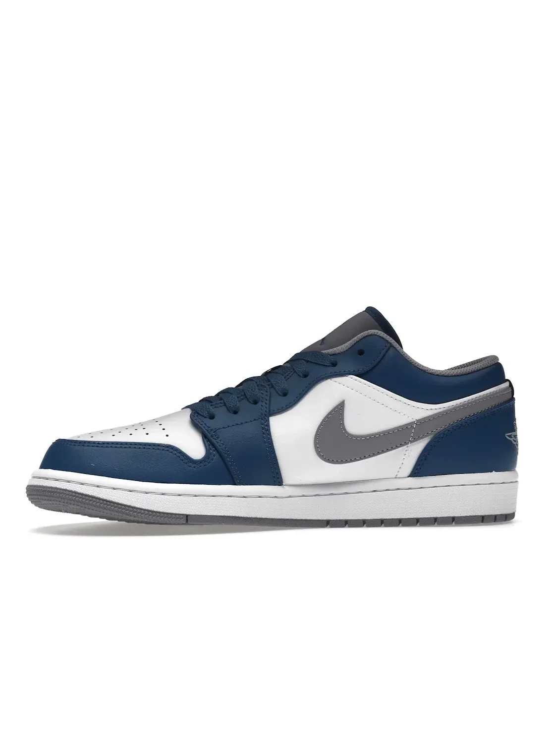 Мужские кроссовки Lifestyle с кожаным верхом Jordan 1 Low — изображение 3 из 4, синий/серый/белый