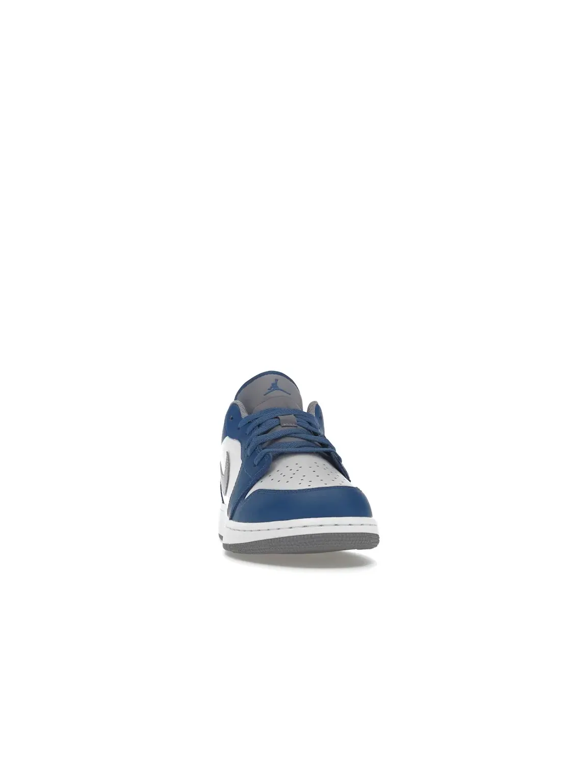 Детские кроссовки с перфорированным носком Jordan 1 Low True Blue Jordan — изображение 2 из 4, синий/серый/белый