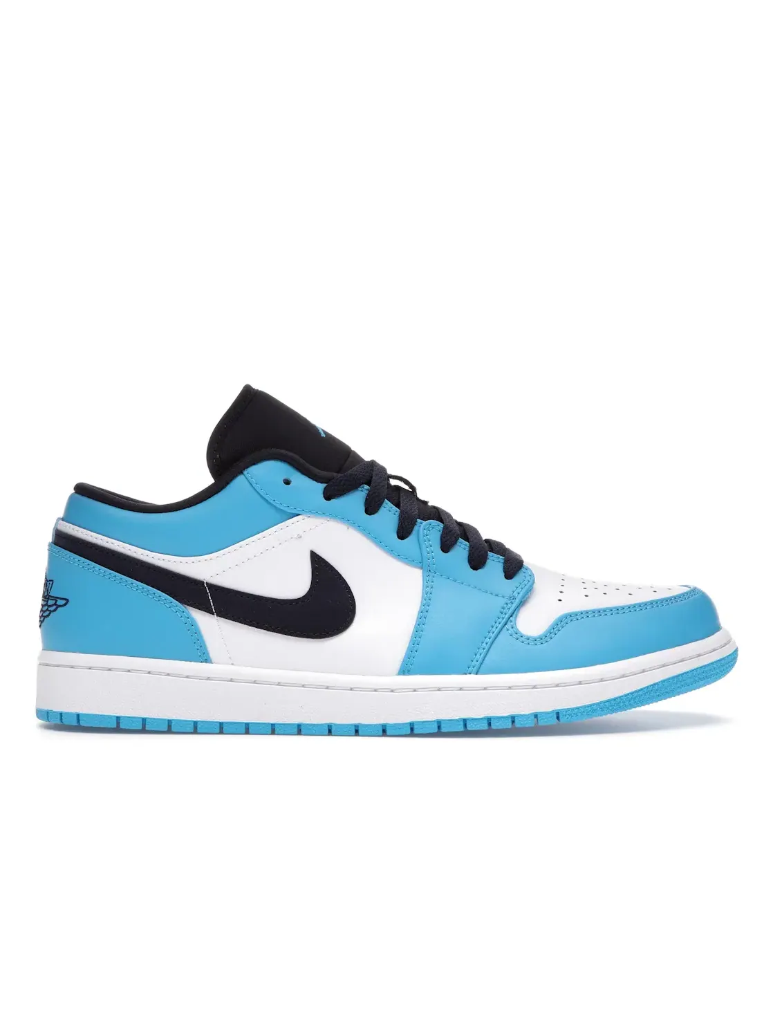 Мужские кроссовки Lifestyle с принтом Jordan 1 Low UNC Jordan — изображение 1 из 4, белый/темный синий