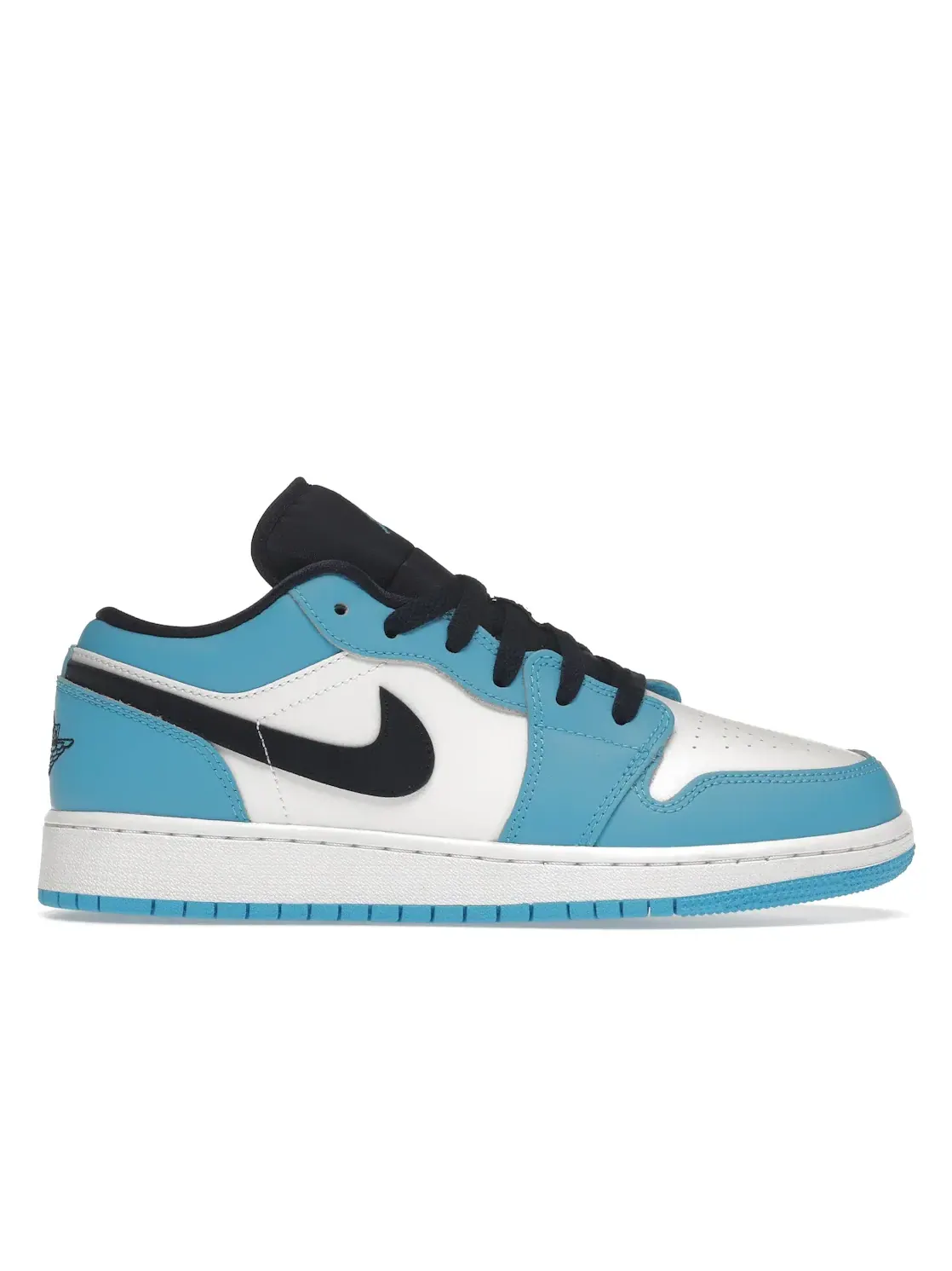 Детские кроссовки для мальчиков кожаные с принтом Jordan 1 Low — изображение 1 из 4, белый/темный синий