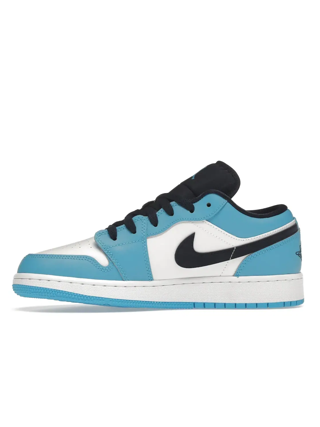 Детские кроссовки для мальчиков кожаные с принтом Jordan 1 Low — изображение 3 из 4, белый/темный синий