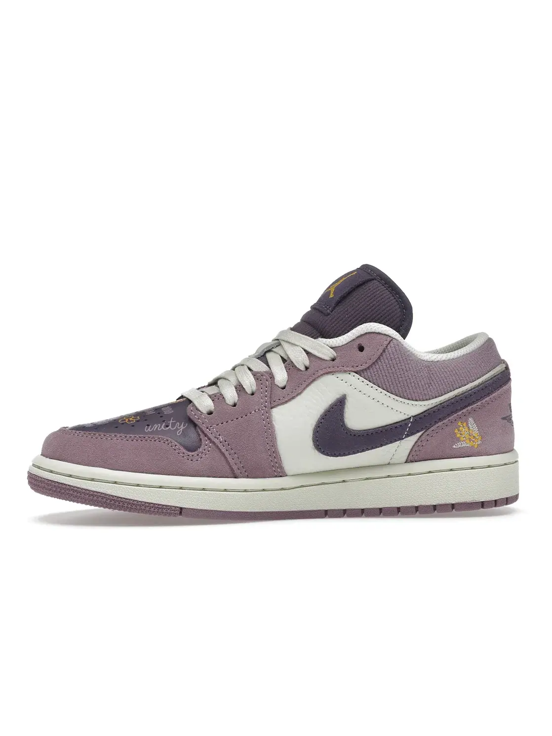 Женские кроссовки с принтом Jordan 1 Low Unity Jordan — изображение 3 из 4, фиолетовый/-фиолетовый