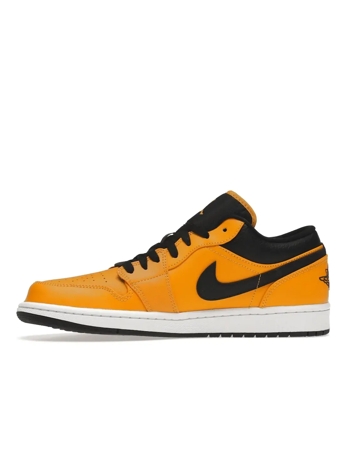 Мужские кроссовки с кожаным верхом Jordan 1 Low Jordan — изображение 3 из 4, золотистый черный белый