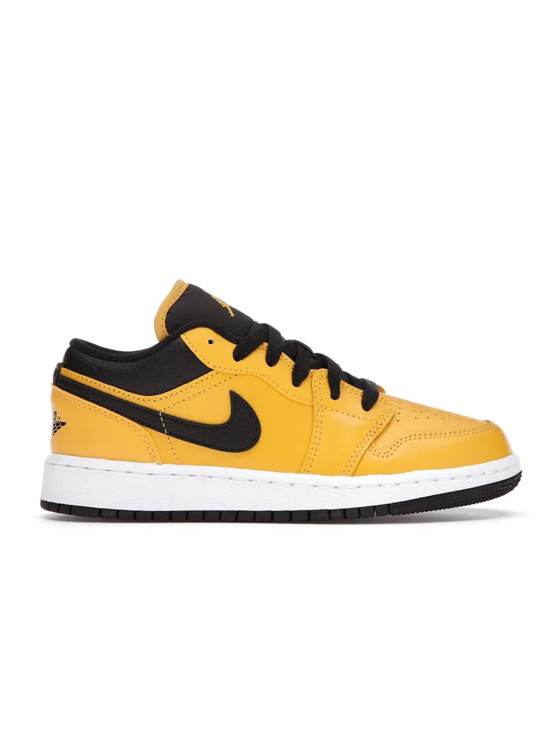Детские кроссовки Lifestyle с перфорированным носком Jordan 1 Low Jordan — изображение 1 из 4, золотистый/черный-белый