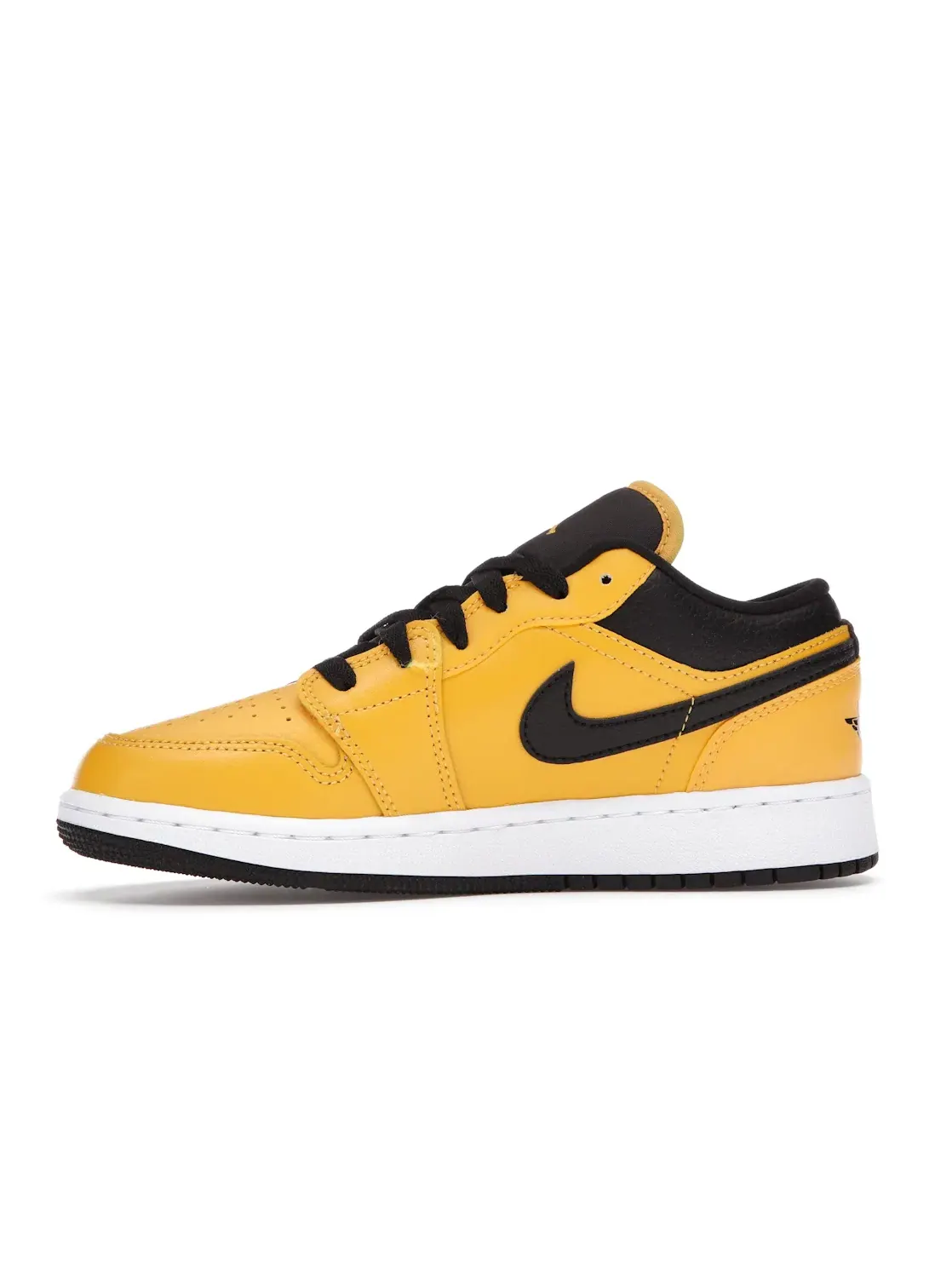 Детские кроссовки Lifestyle с перфорированным носком Jordan 1 Low Jordan — изображение 3 из 4, золотистый/черный-белый