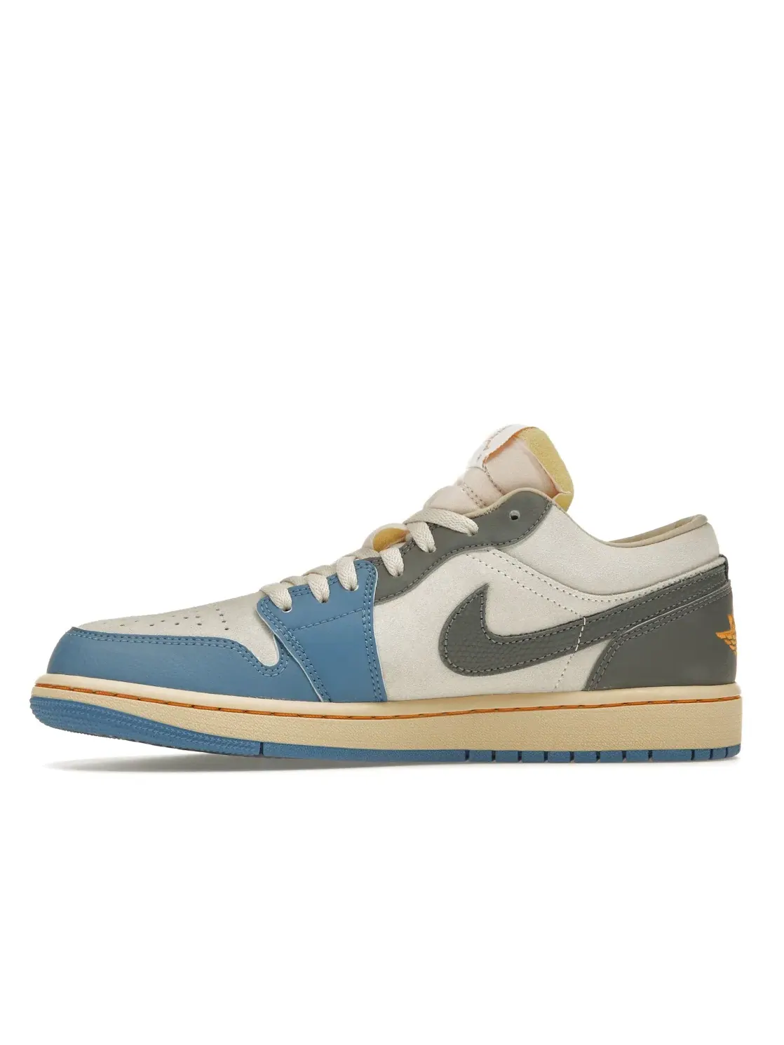 Мужские кроссовки Lifestyle с принтом Jordan 1 Low Jordan — изображение 3 из 4, белый/синий-серый