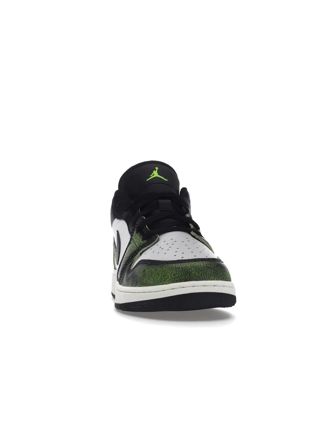 Детские кроссовки для мальчиков с выцветающим принтом Jordan 1 Low Jordan — изображение 2 из 4, черный/зеленый-белый