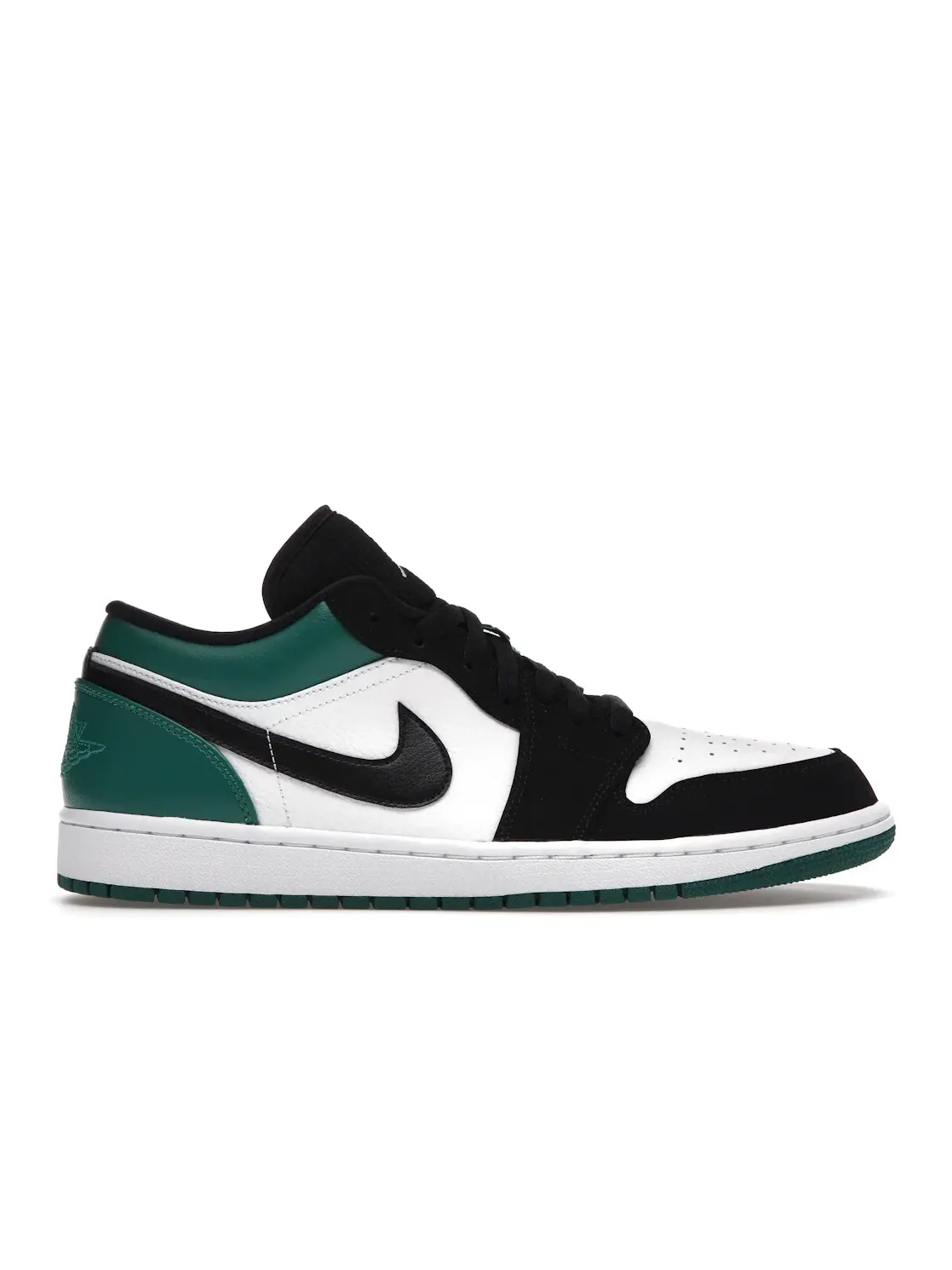 Мужские кроссовки с кожаным верхом Jordan 1 Low — изображение 1 из 4, белый/черный-зеленый