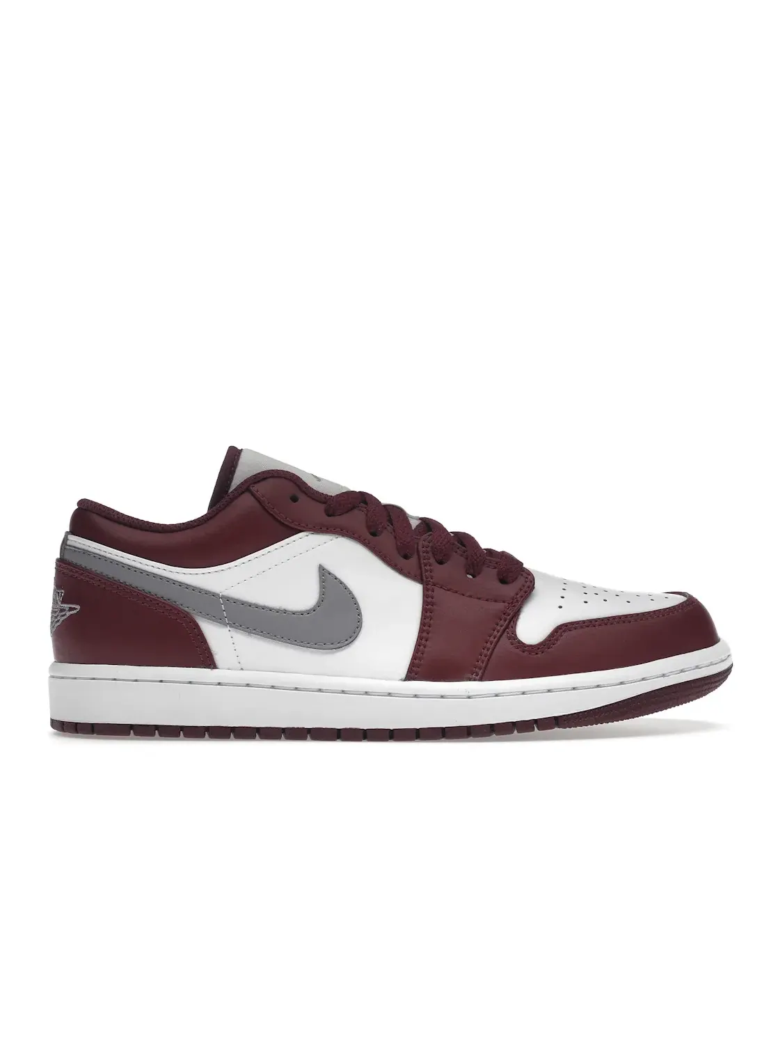 Мужские кроссовки с кожаным верхом Jordan 1 Low — изображение 1 из 4, белый//серый