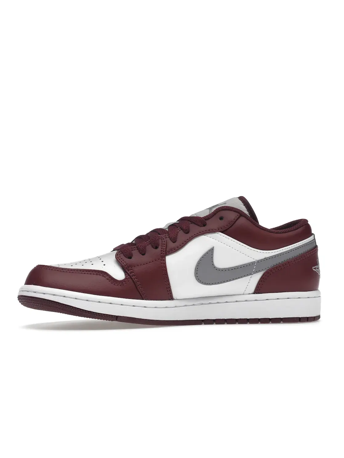 Мужские кроссовки с кожаным верхом Jordan 1 Low — изображение 3 из 4, белый//серый