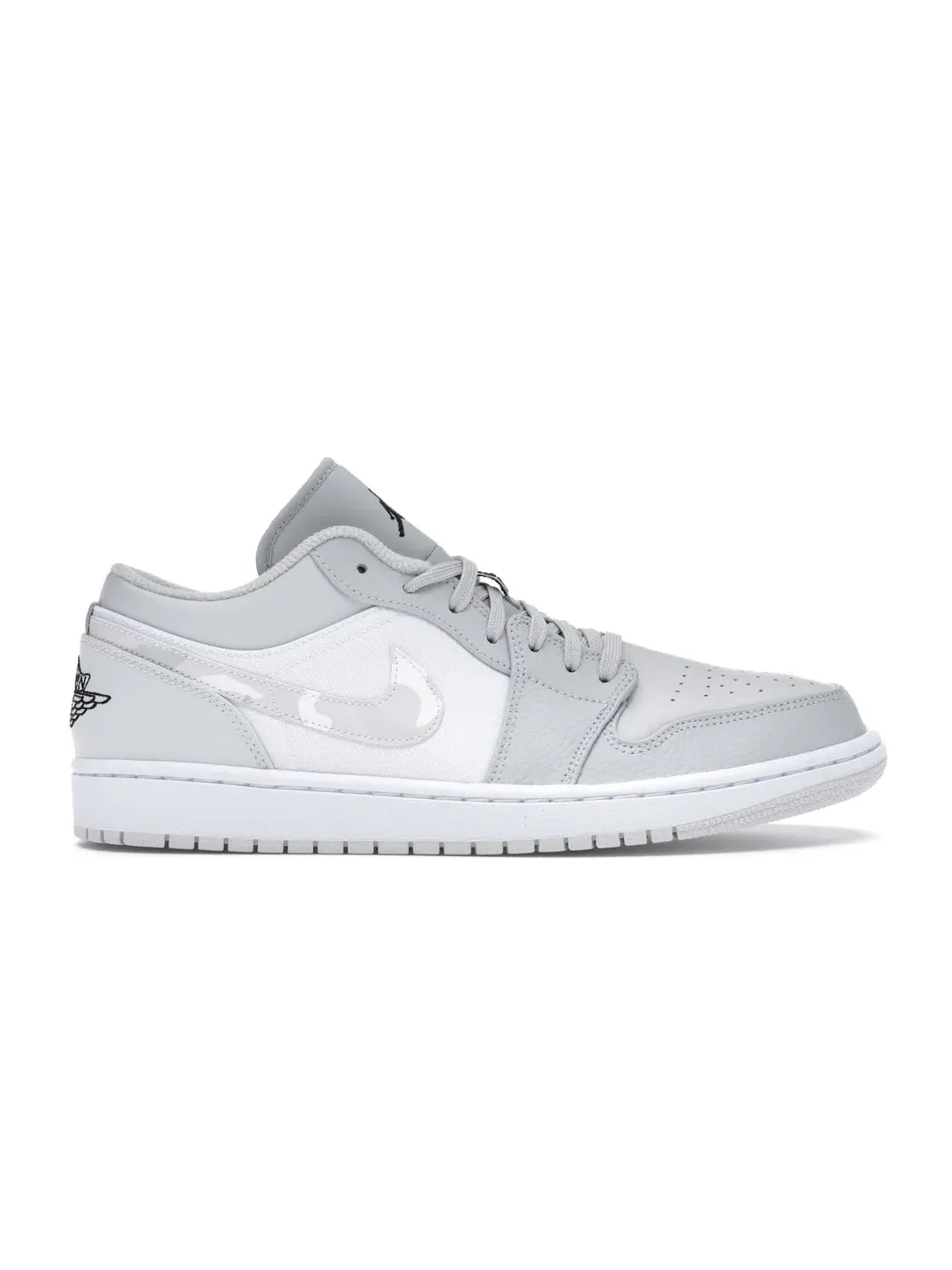 Мужские кроссовки с камуфляжным принтом Jordan 1 Low Jordan — изображение 1 из 4, белый/черный-серый