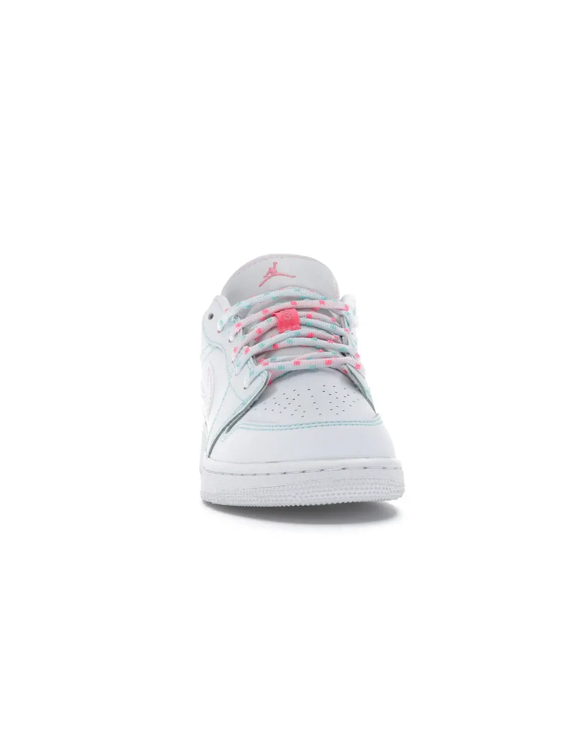 Детские кроссовки Lifestyle с цветными акцентами Jordan 1 Low — изображение 2 из 4, белый/белый-зеленый