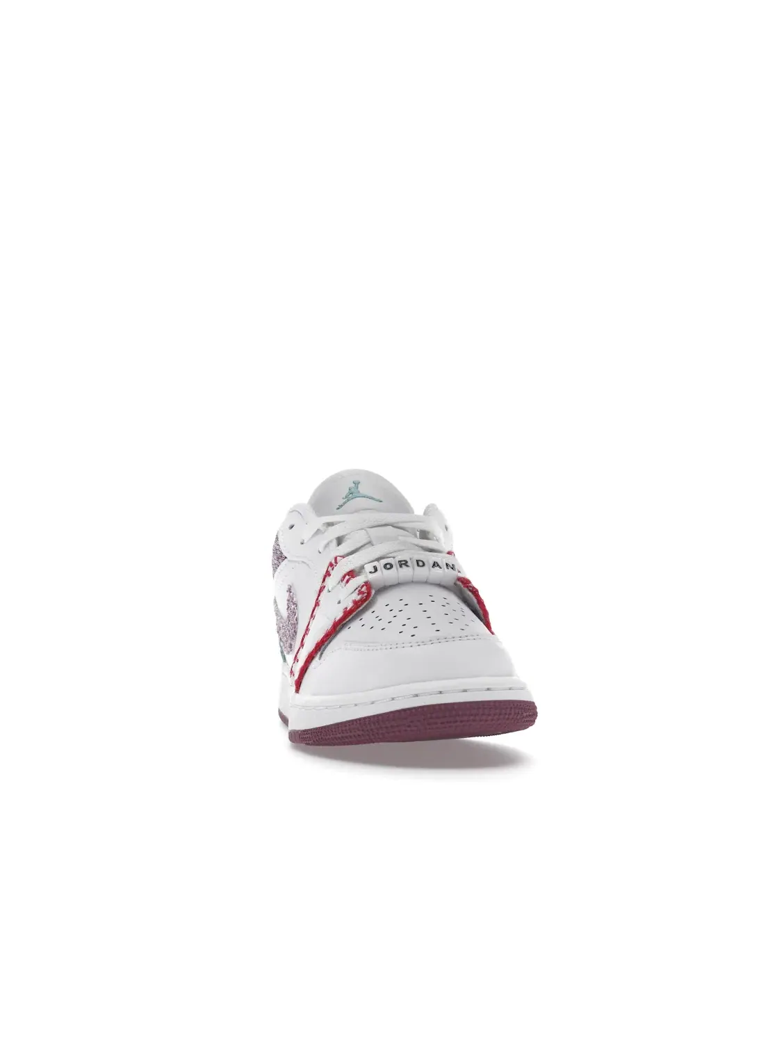 Детские кроссовки для мальчиков и девочек с принтом Jordan 1 Low Jordan — изображение 2 из 4, белый/розовый//светлый