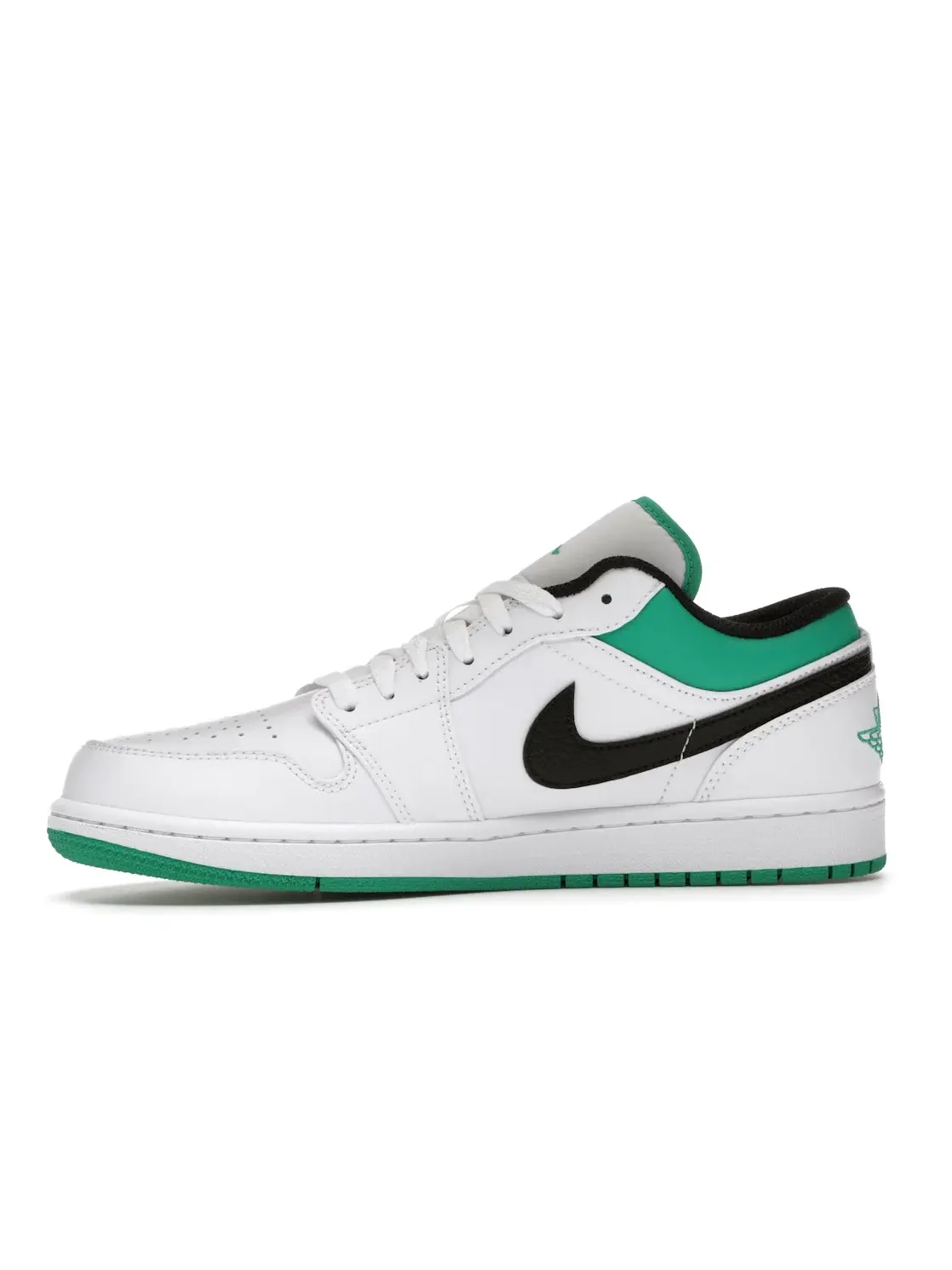 Мужские кроссовки Lifestyle с принтом Jordan 1 Low Jordan — изображение 3 из 4, белый/зеленый-черный