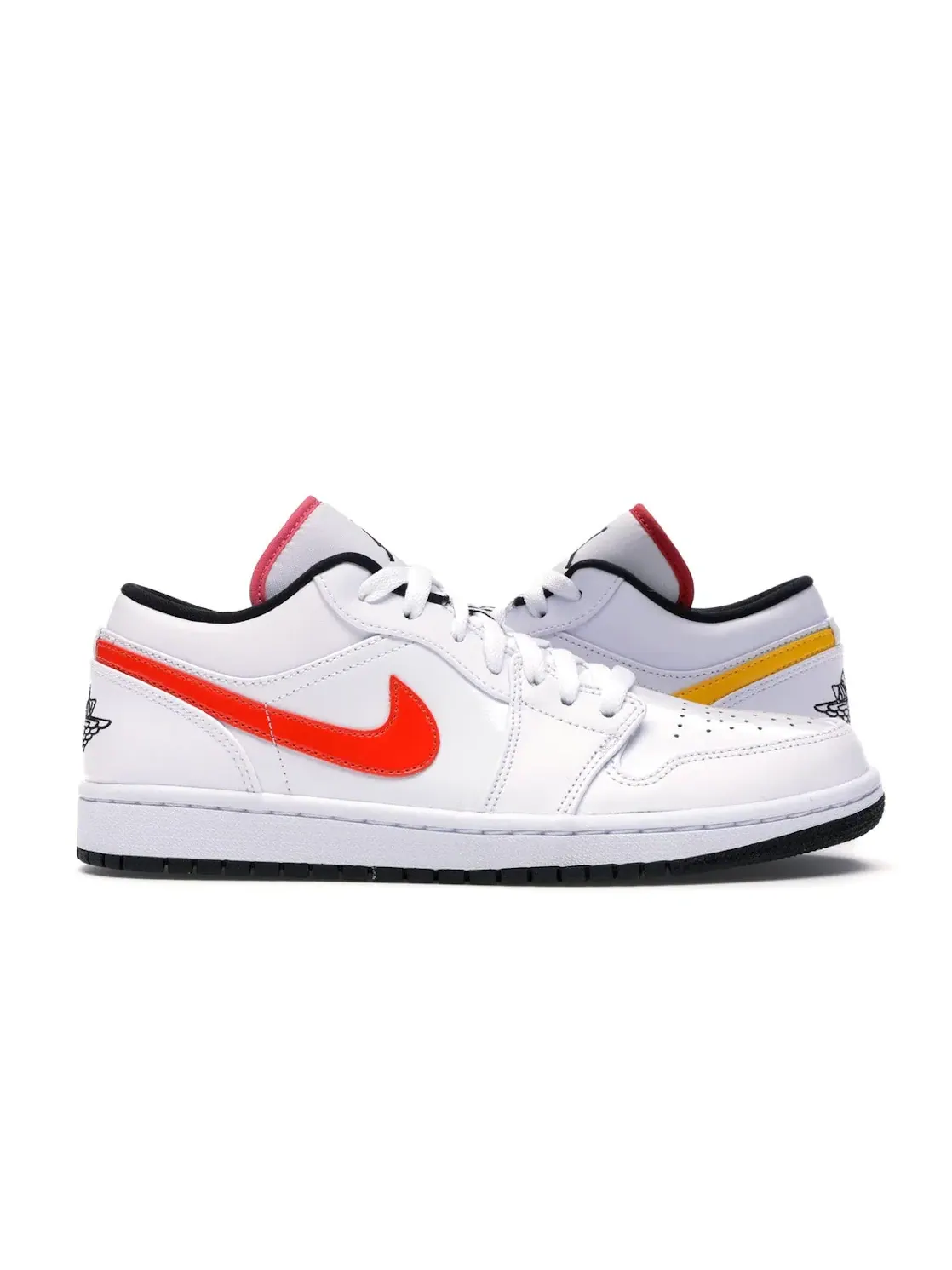 Мужские кроссовки кожаные Jordan 1 Low — изображение 1 из 4, белый/мульти--черный