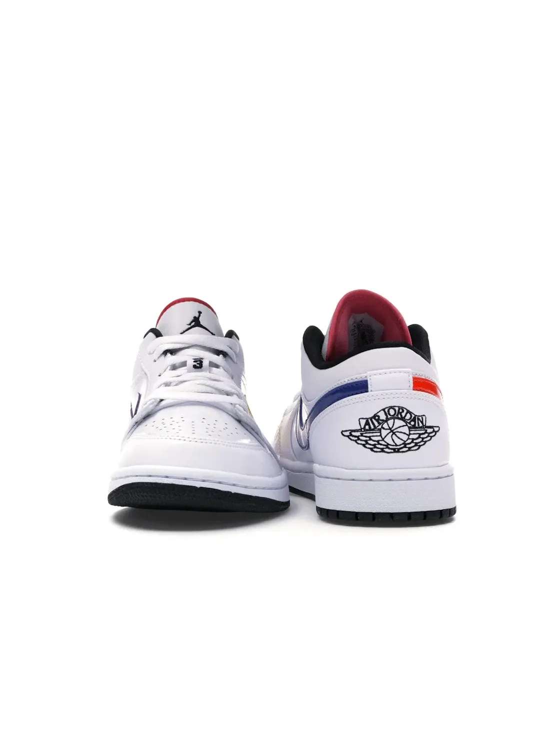 Мужские кроссовки кожаные Jordan 1 Low — изображение 4 из 4, белый/мульти--черный