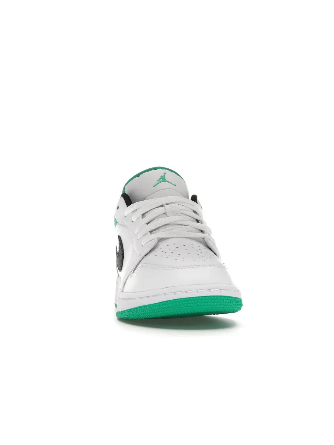 Детские кроссовки с кожаным верхом Jordan 1 Low Jordan — изображение 2 из 4, белый/зеленый-черный