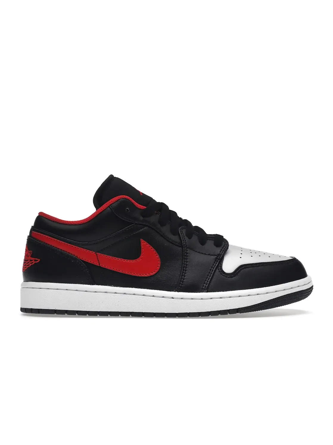 Мужские кроссовки с кожаным верхом Jordan 1 Low — изображение 1 из 4, черный/красный/белый