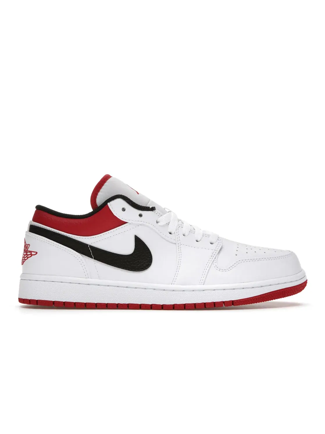 Мужские кроссовки кожаные Jordan 1 Low Jordan — изображение 1 из 4, белый/красный-черный