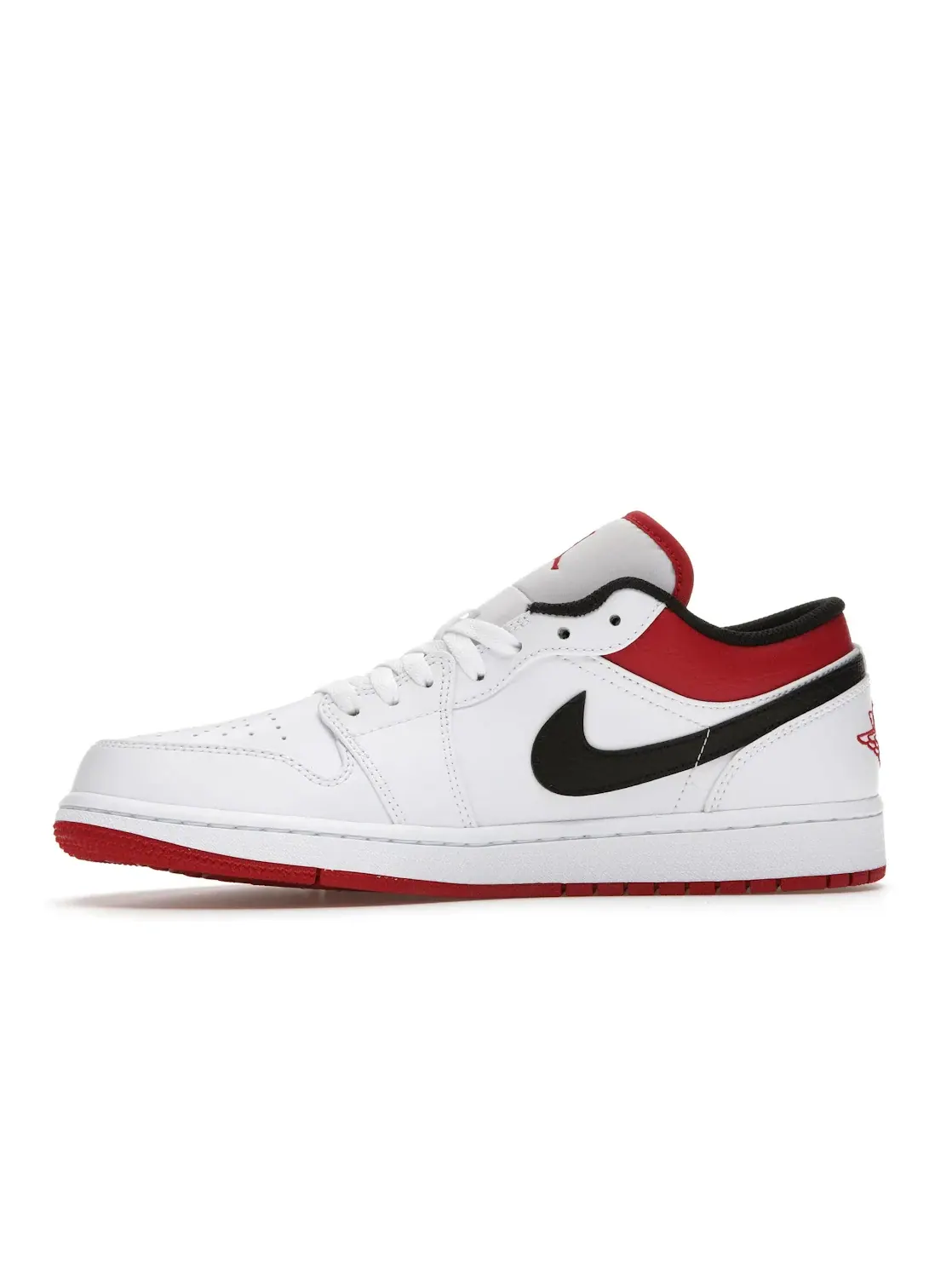 Мужские кроссовки кожаные Jordan 1 Low Jordan — изображение 3 из 4, белый/красный-черный