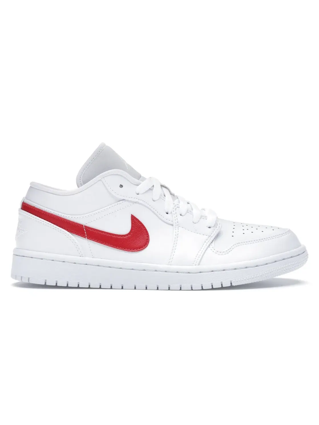 Женские кроссовки с повседневным стилем Jordan 1 Low Jordan — изображение 1 из 4, белый/красный-белый