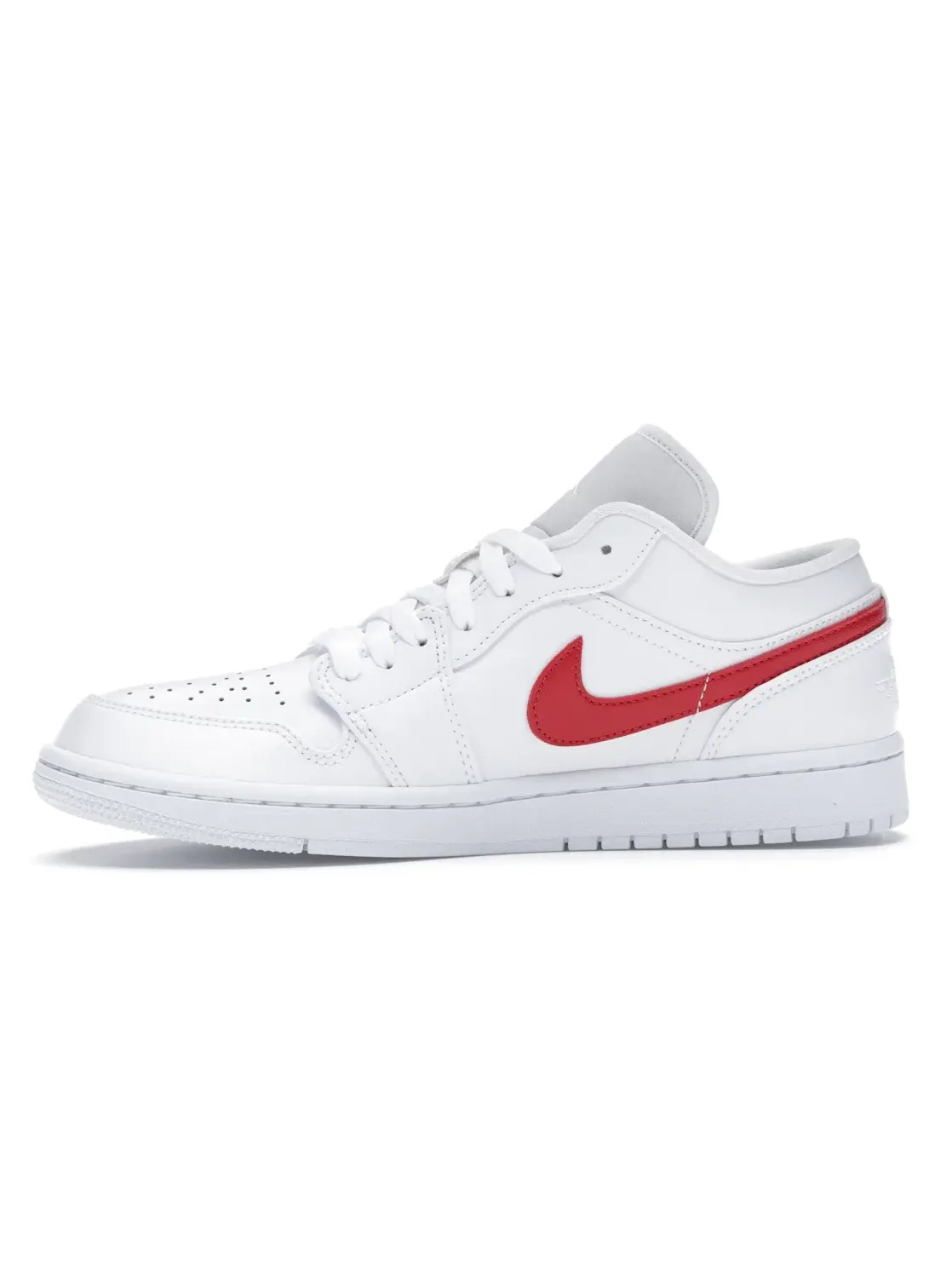 Женские кроссовки с повседневным стилем Jordan 1 Low Jordan — изображение 3 из 4, белый/красный-белый