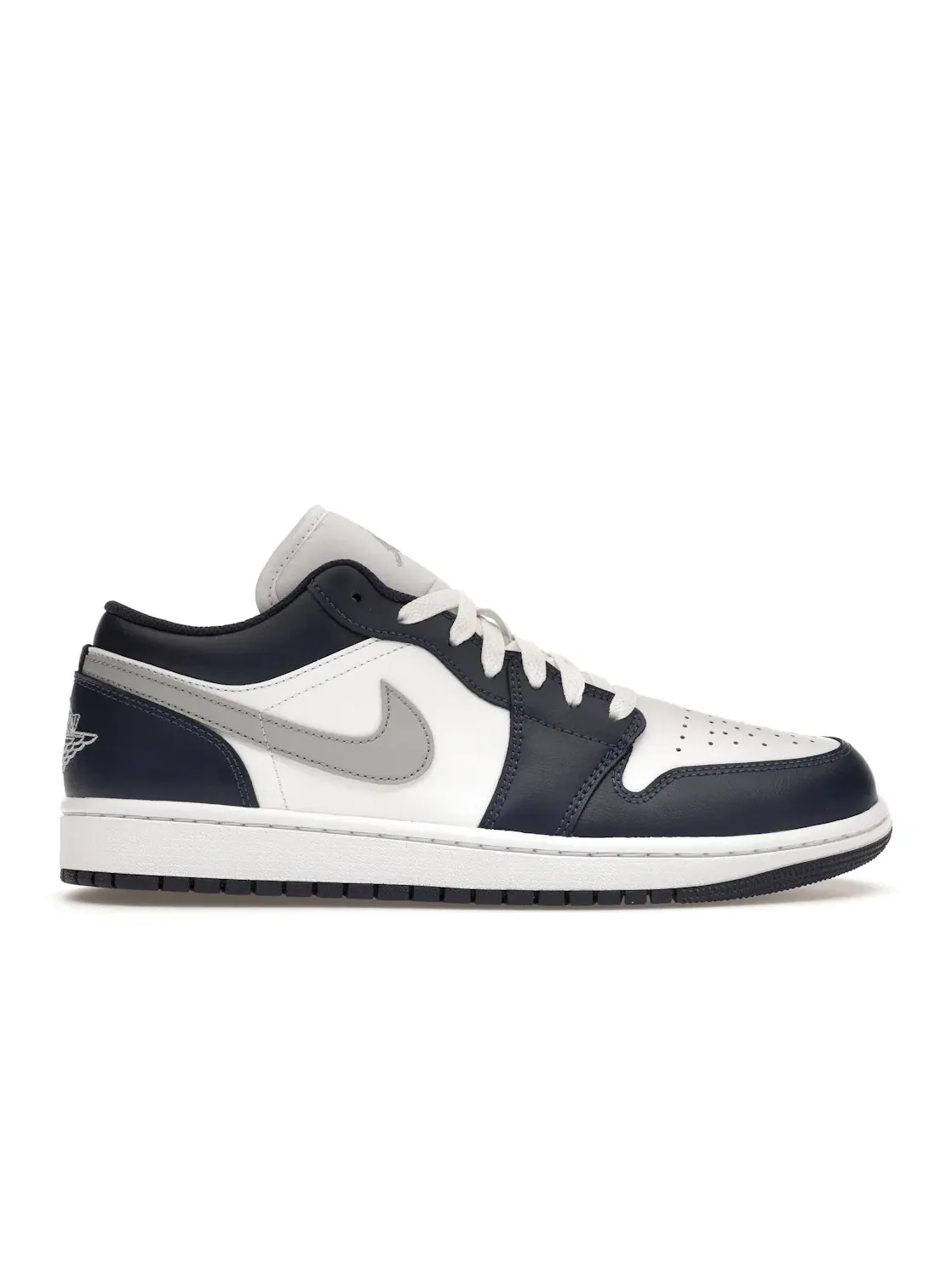 Мужские кроссовки с цветовой блокировкой Jordan 1 Low — изображение 1 из 4, белый/серый/темно-синий