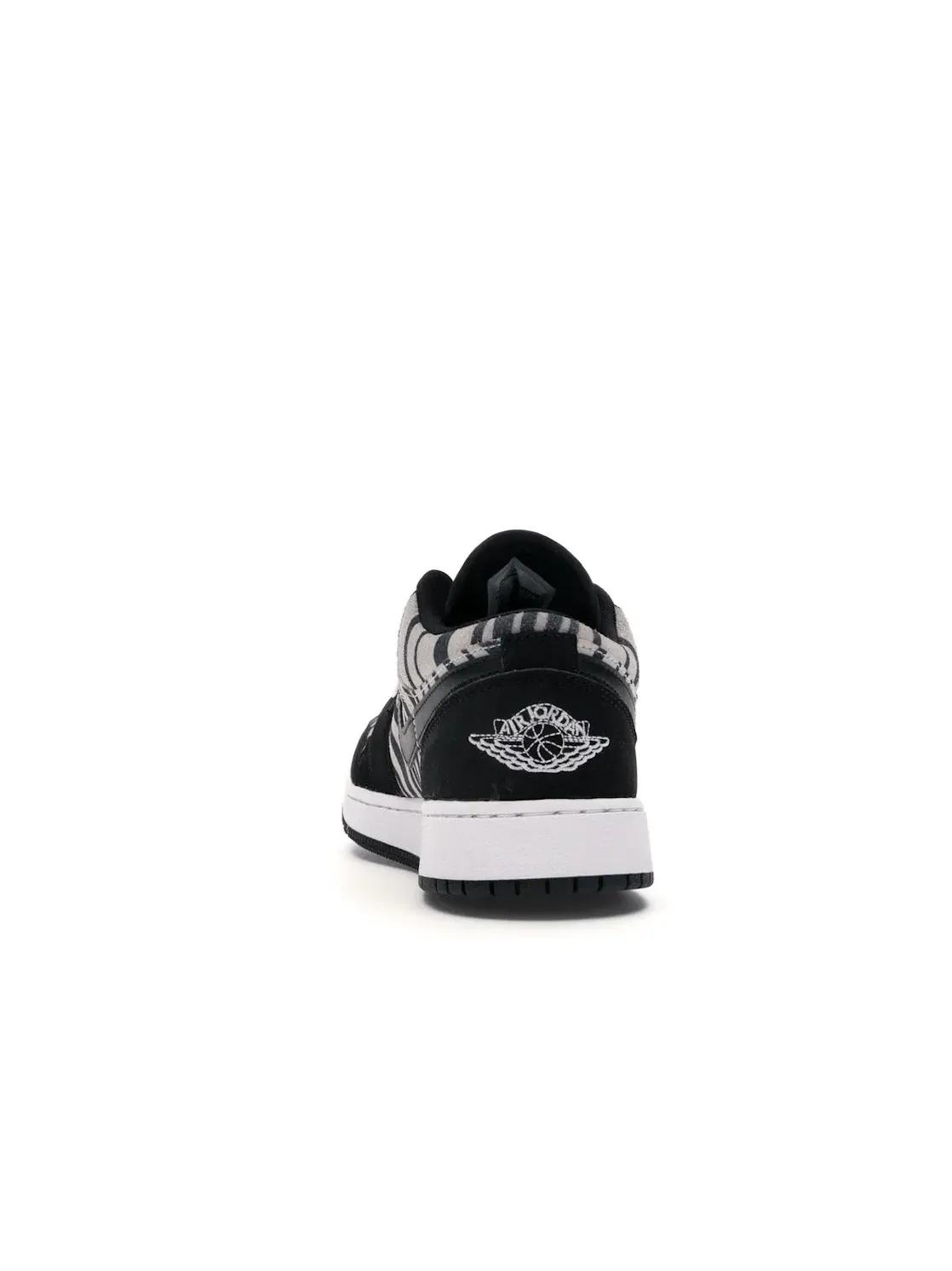 Детские кроссовки с принтом Jordan 1 Low Zebra — изображение 4 из 4, черный/белый