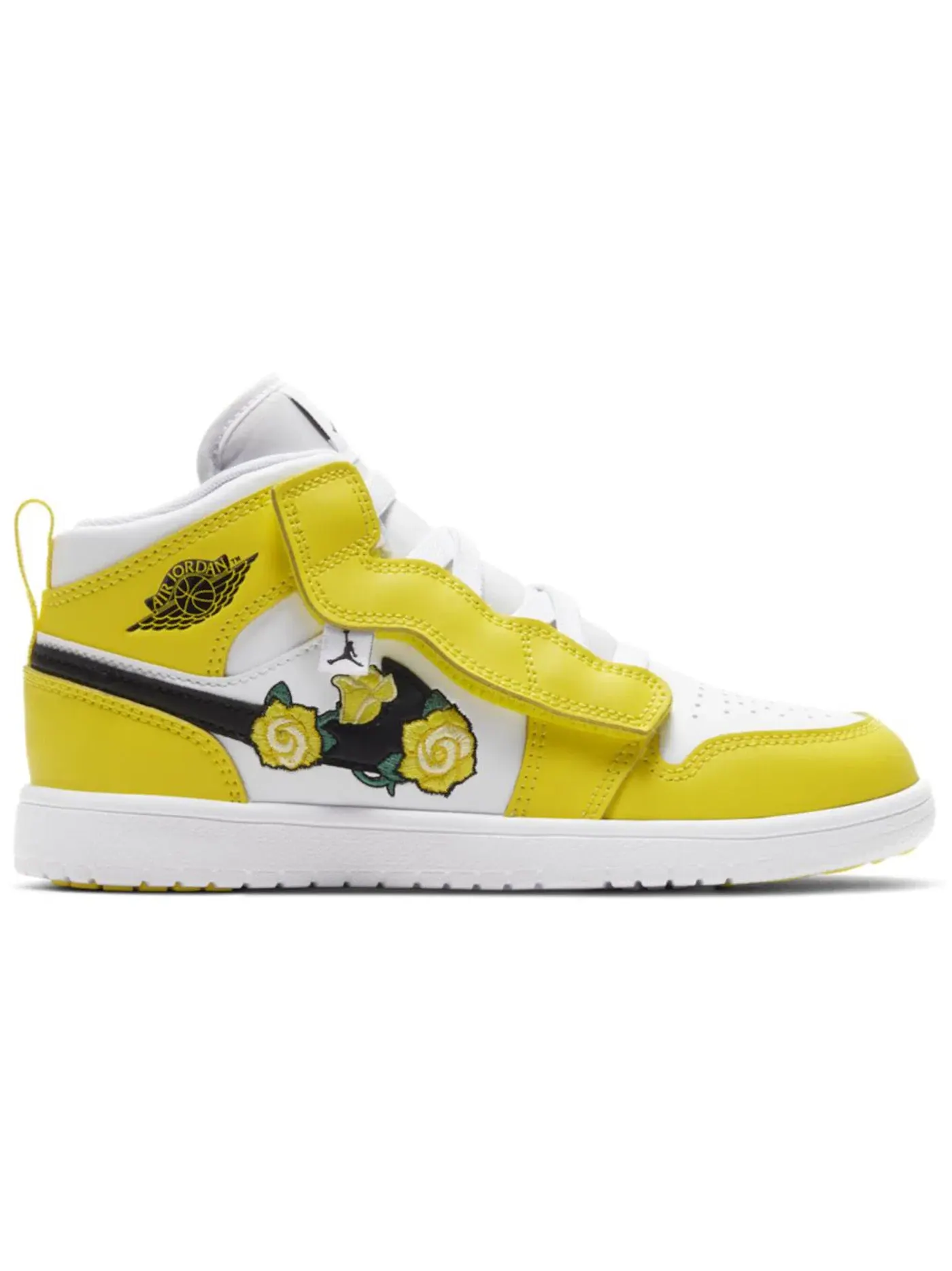 Детские кроссовки Lifestyle с принтом Jordan 1 Mid Alt Jordan — изображение 1 из 1, желтый/черный/белый
