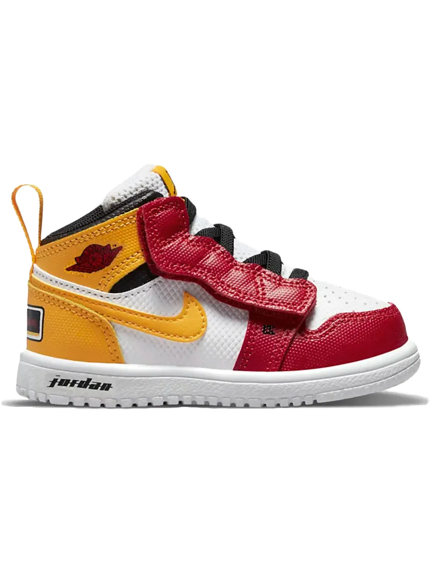 Детские кроссовки с высоким берцем Jordan 1 Mid Alt Jordan White/University Red/Gold — изображение 1 из 1