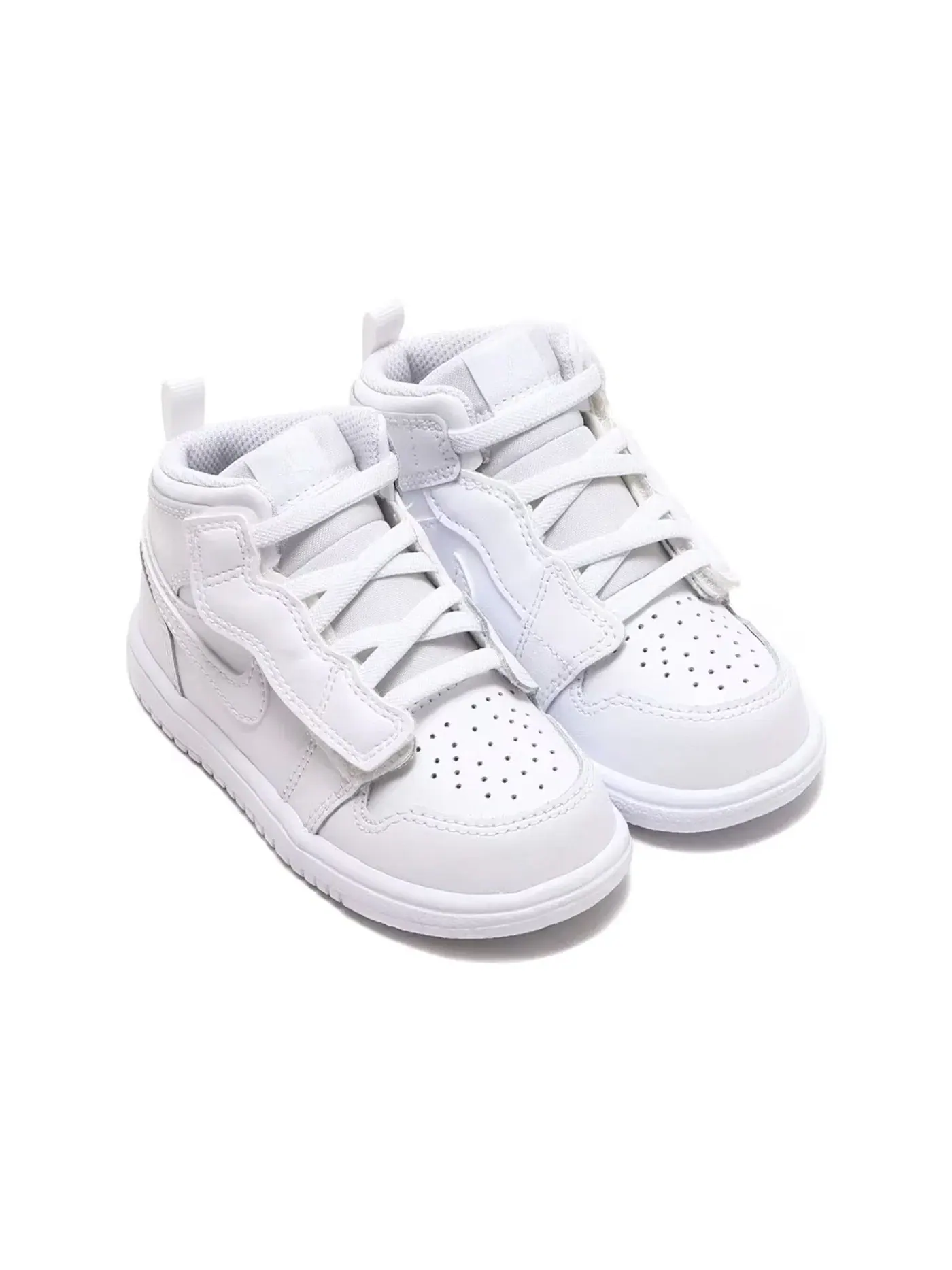 Детские кроссовки для мальчиков кожаные Jordan 1 Mid Alt Jordan — изображение 2 из 3, белый белый белый