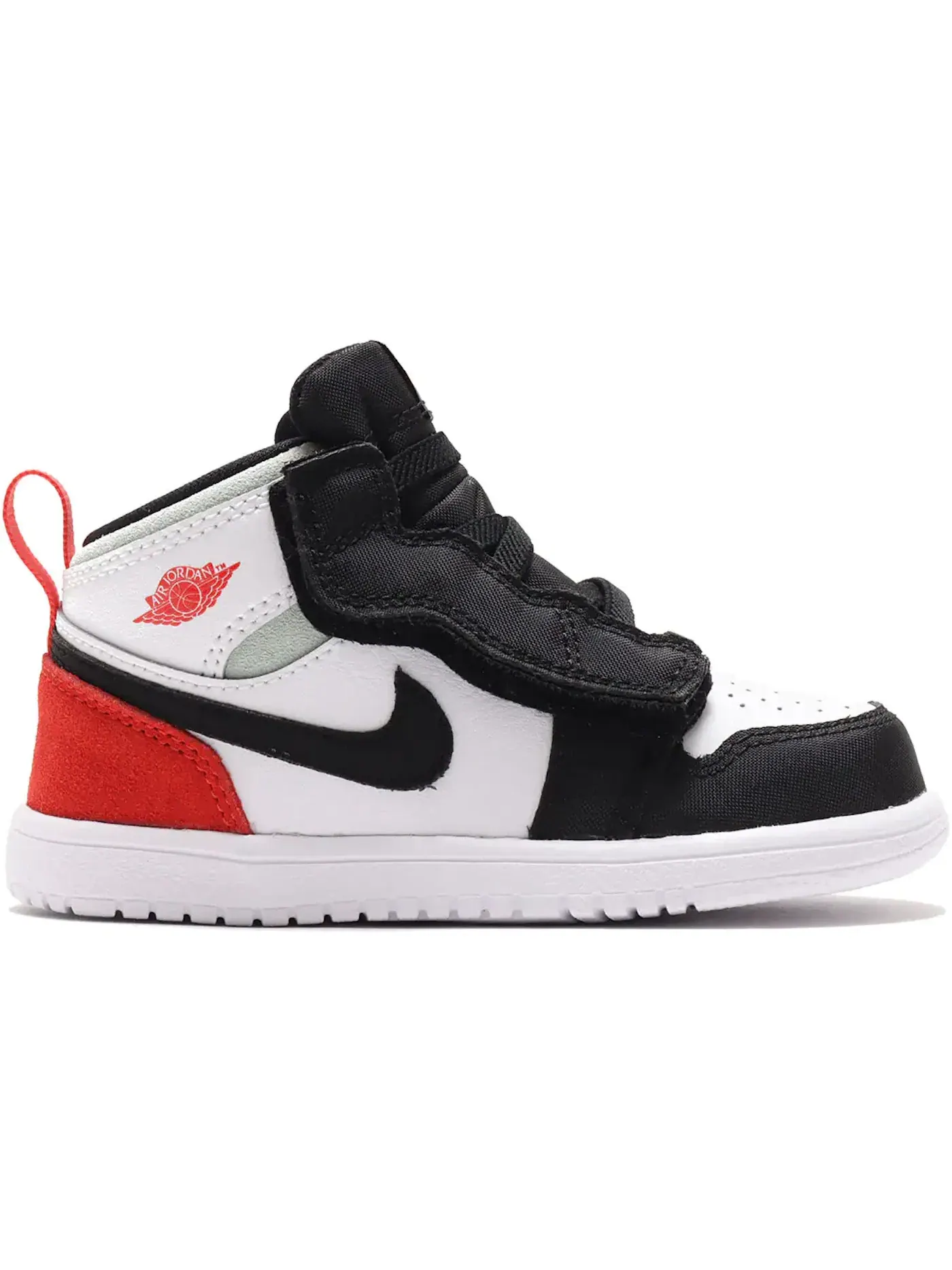 Детские кроссовки без шнурков Jordan 1 Mid Alt Jordan — изображение 1 из 1, белый/красный-черный