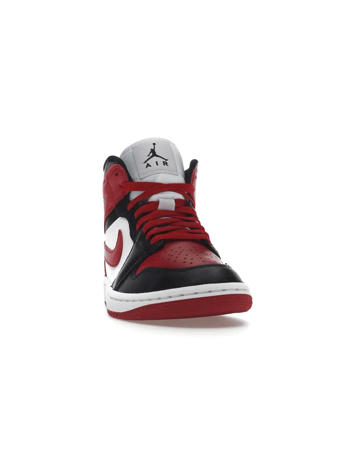 Женские кроссовки с кожаным верхом Jordan 1 Mid — изображение 2 из 4, белый/красный/черный